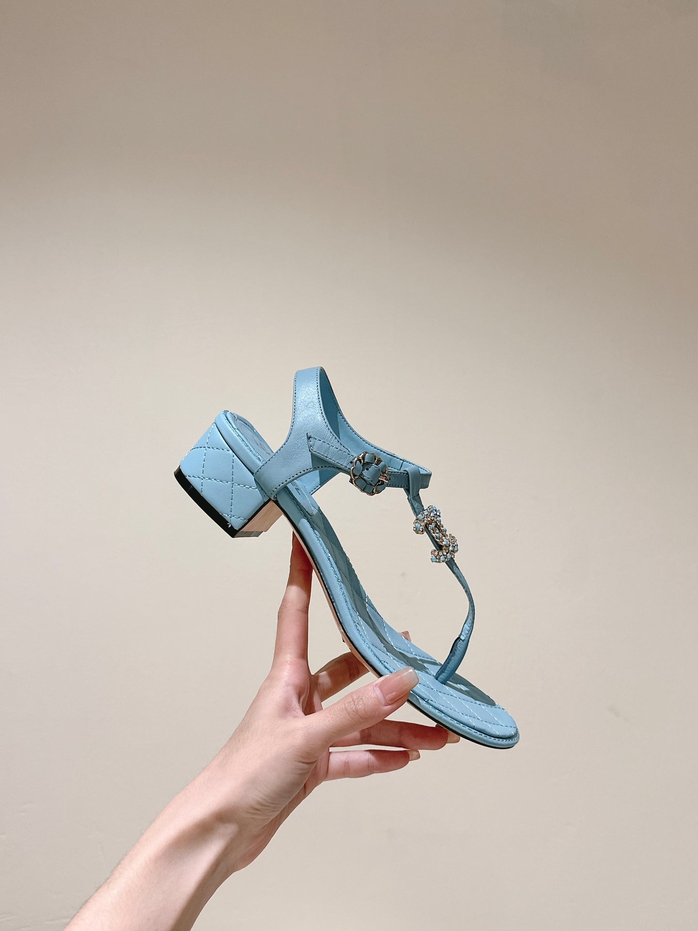 cc sandal 45 cloud blue lambskin