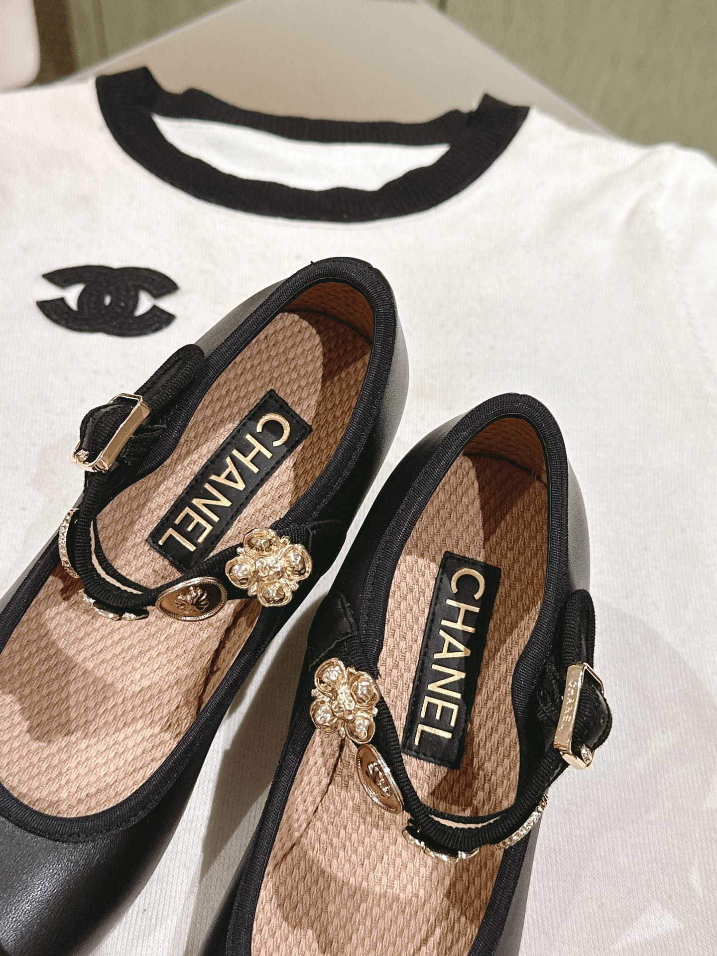 CC HIGH MARY JANE BLACK LAMBSKIN