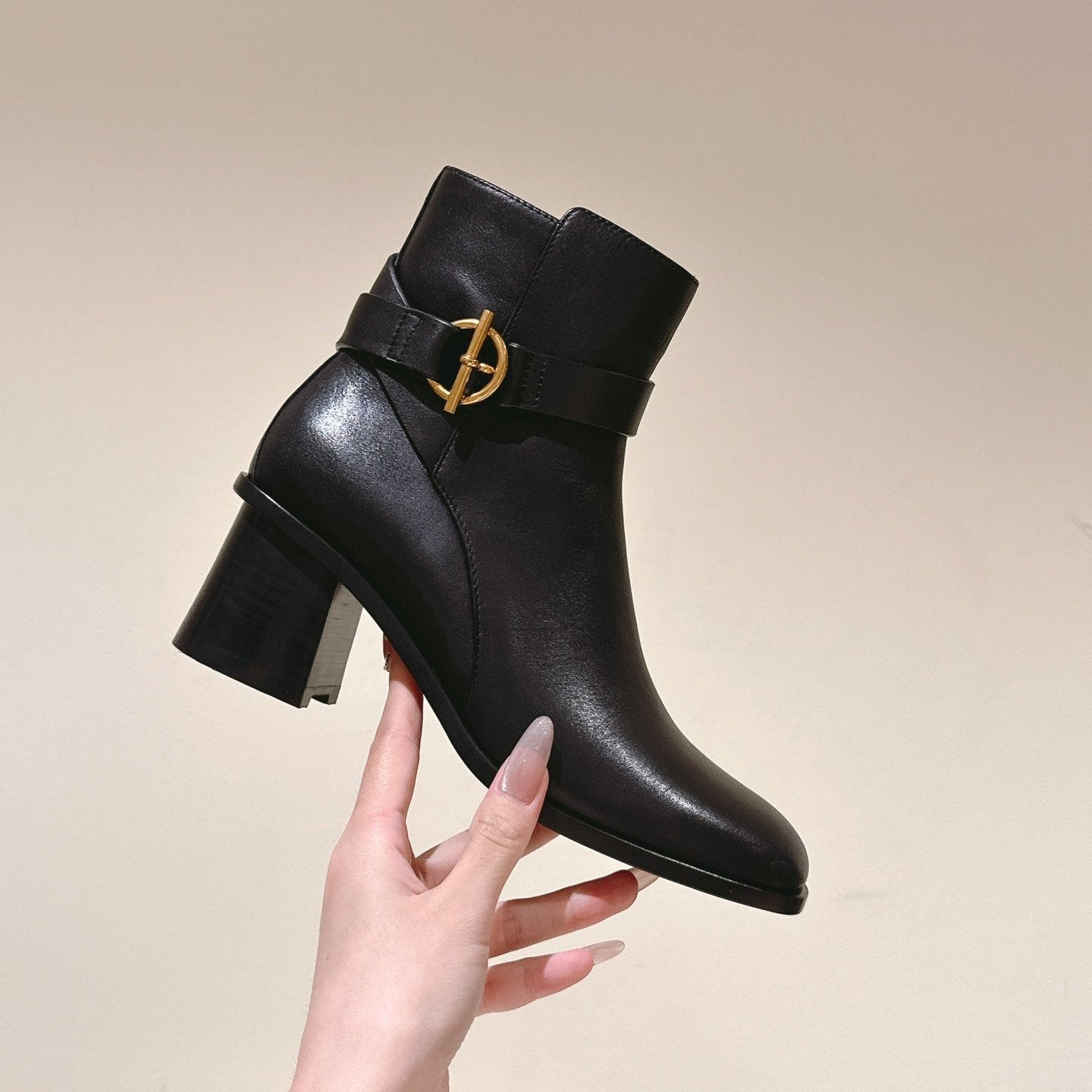 HM Jill Ankle Boot 65mm Black Calfskin  974681