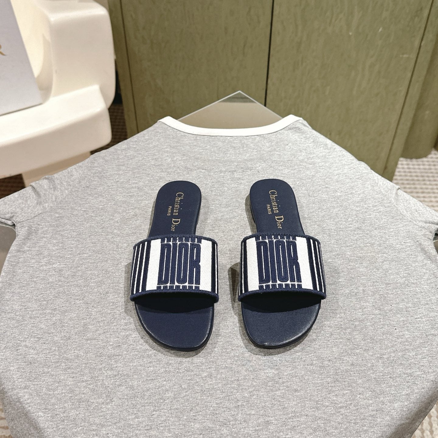 CD Dway Slide Fabric with Cowhide 241926