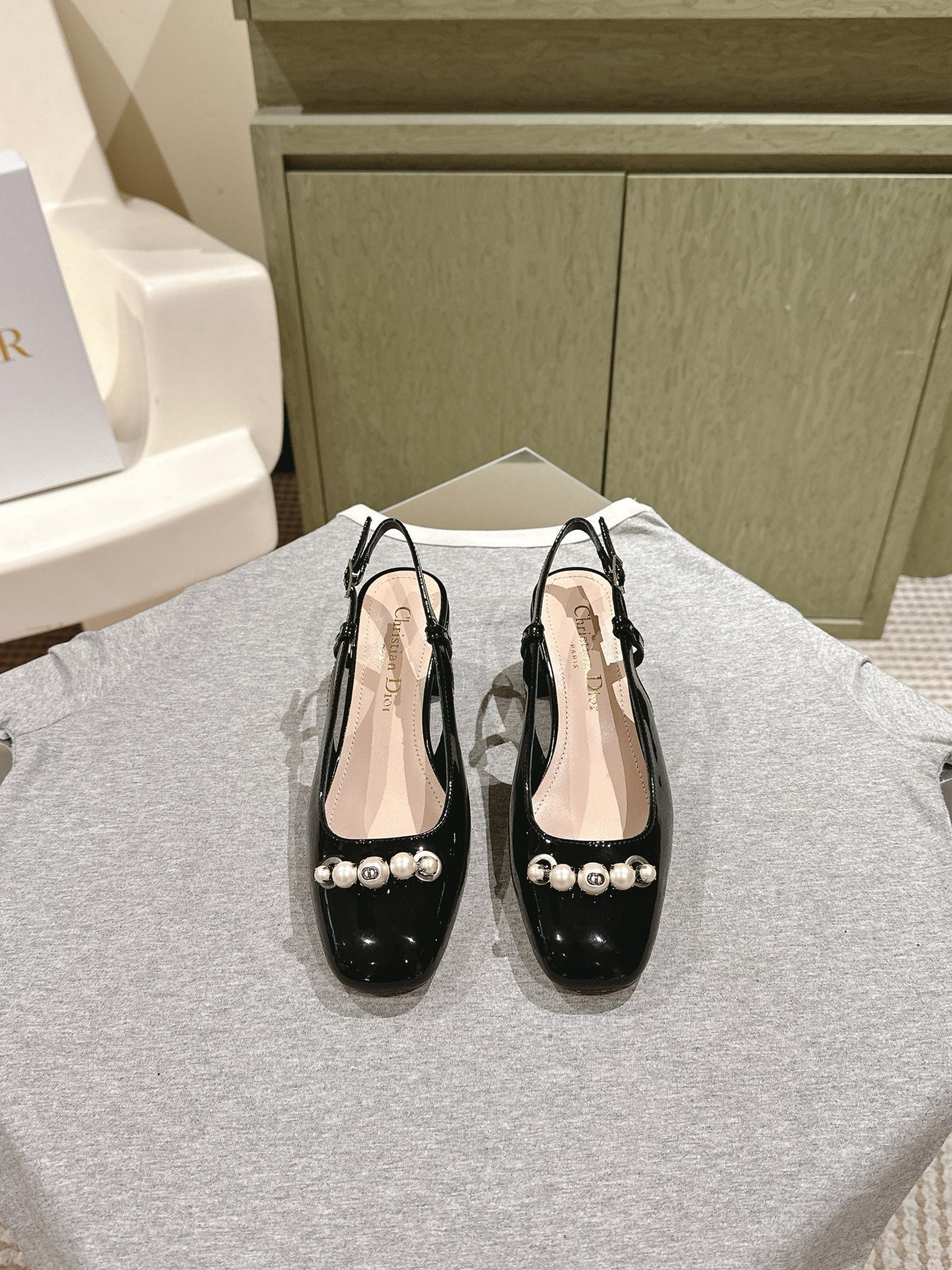 CD 25 Slingback Heels Patent Leather 241871