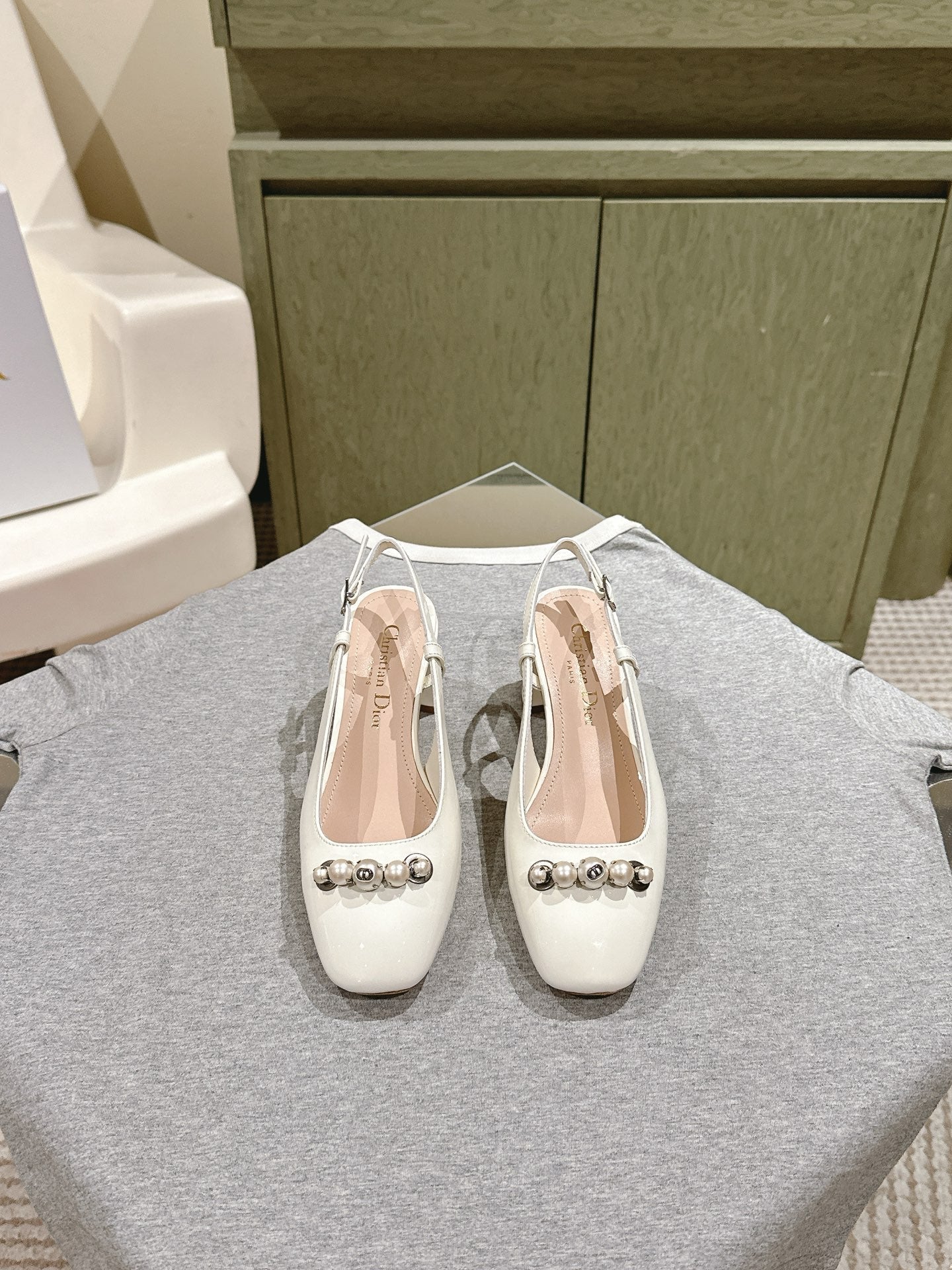 CD 25 Slingback Heels Patent Leather 241871