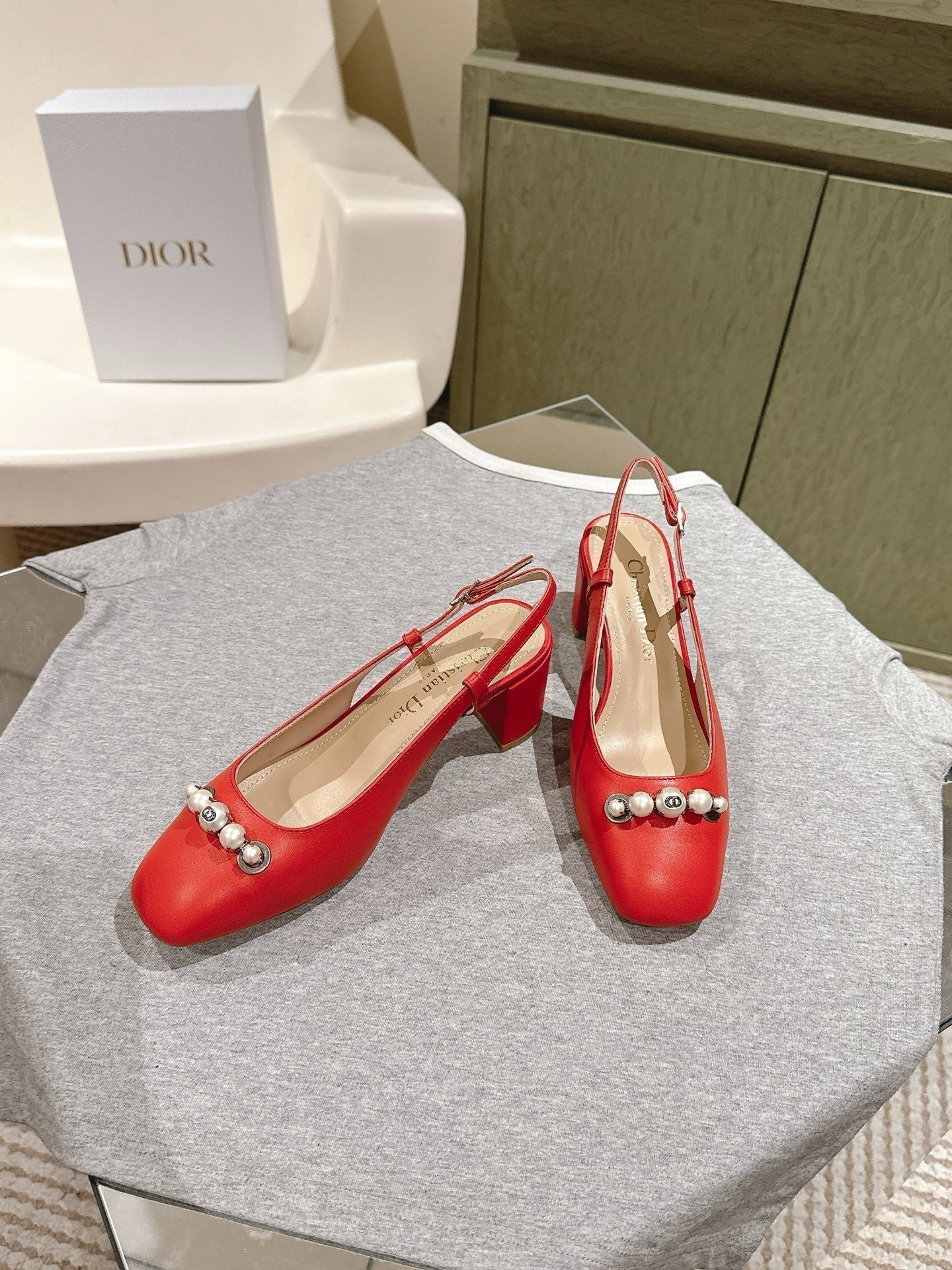 CD 25 Slingback Heels Cowhide 241760