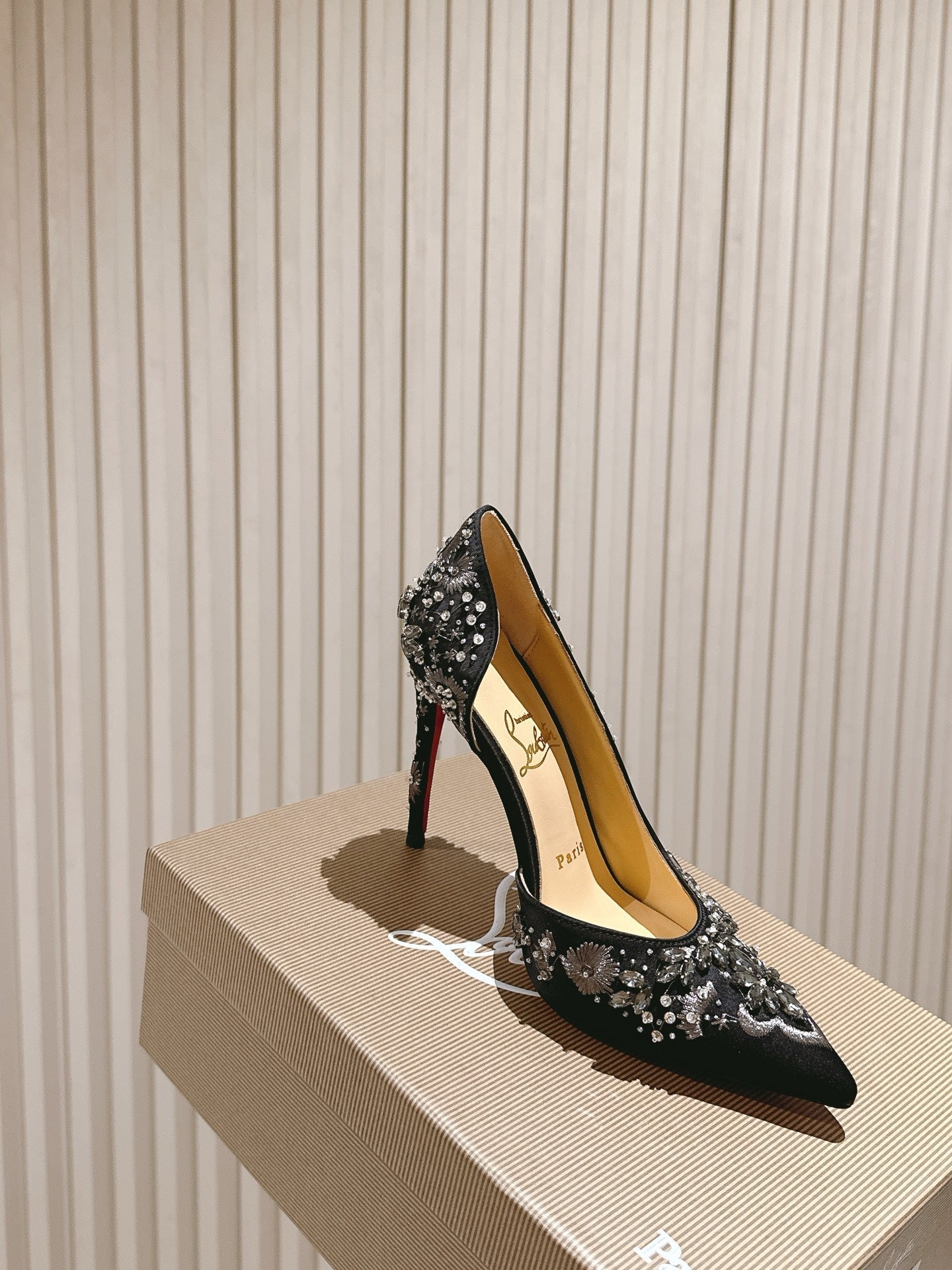 CL 25 Embellished Pumps Black Imported Original Special 346313