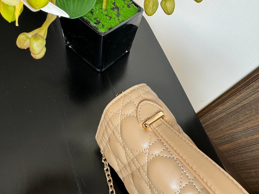 MY CD 24 TOP HANDLE BAG BEIGE LAMBSKIN