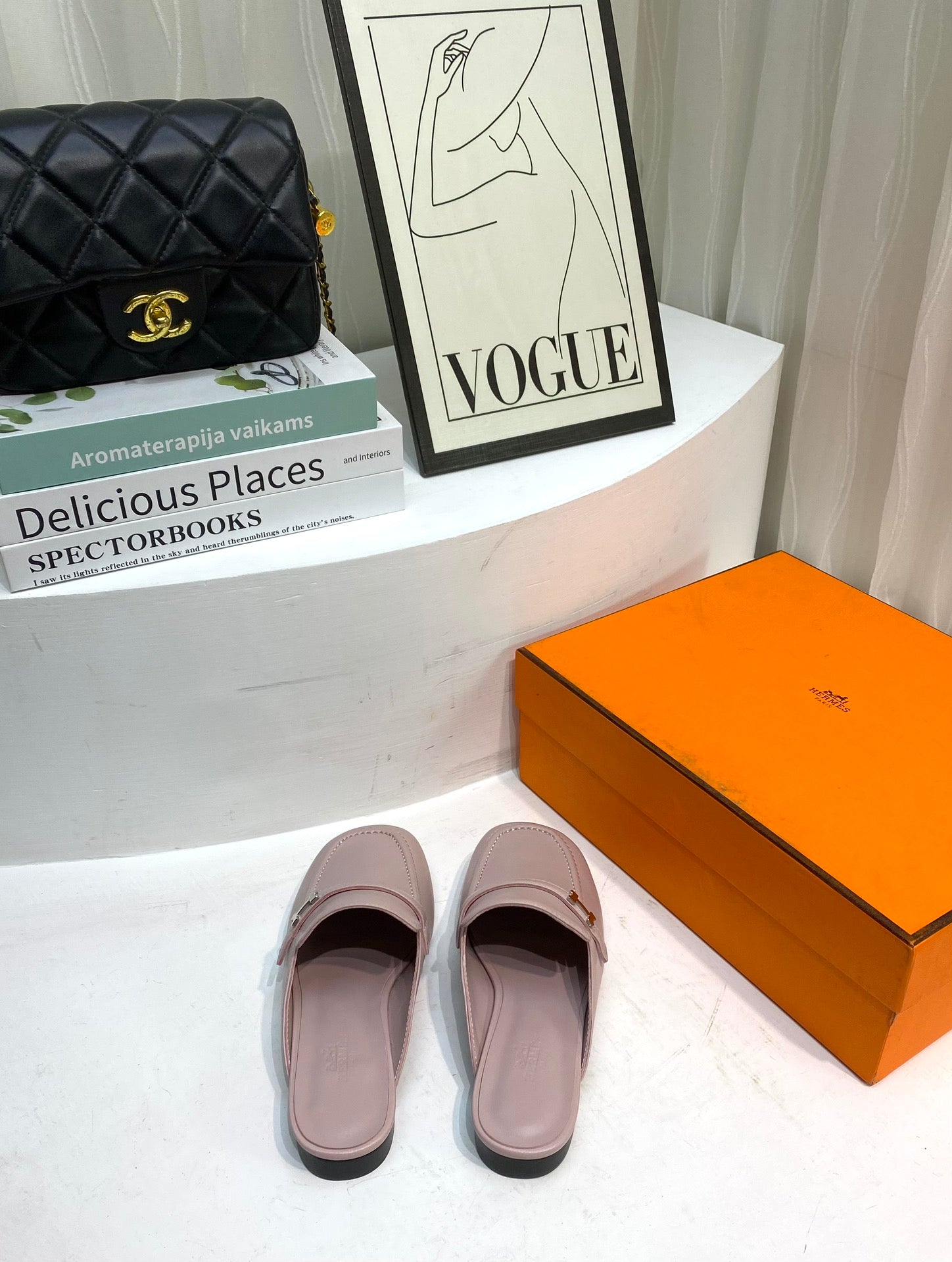 IENA MULE CREPE CALFSKIN