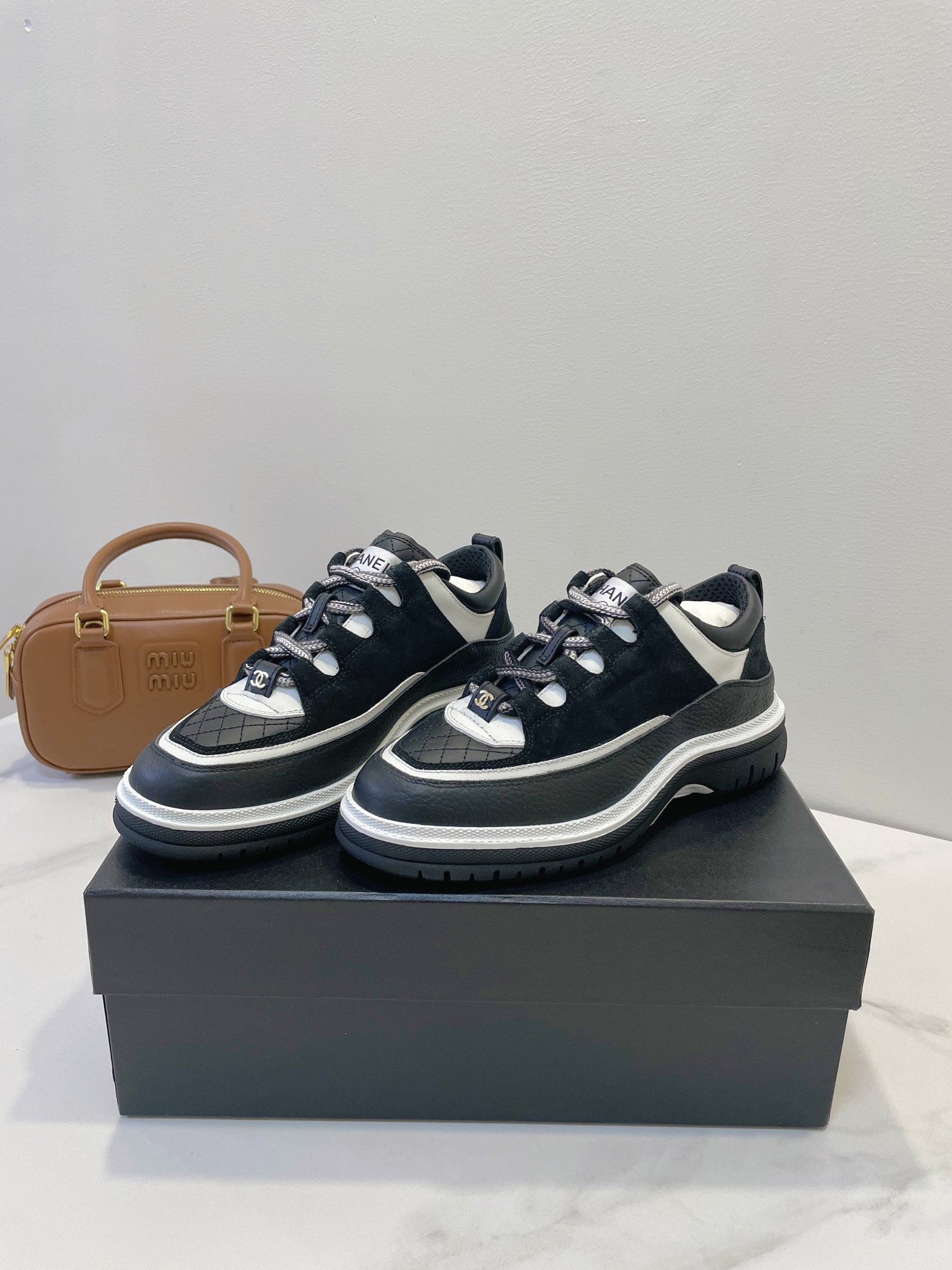 CC Sneaker In Black Cowhide  144774