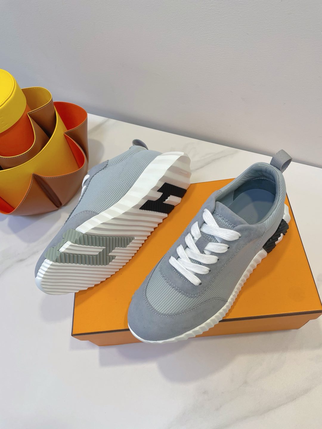 HM  Bouncing sneaker Gray Fabric with Suede 212280