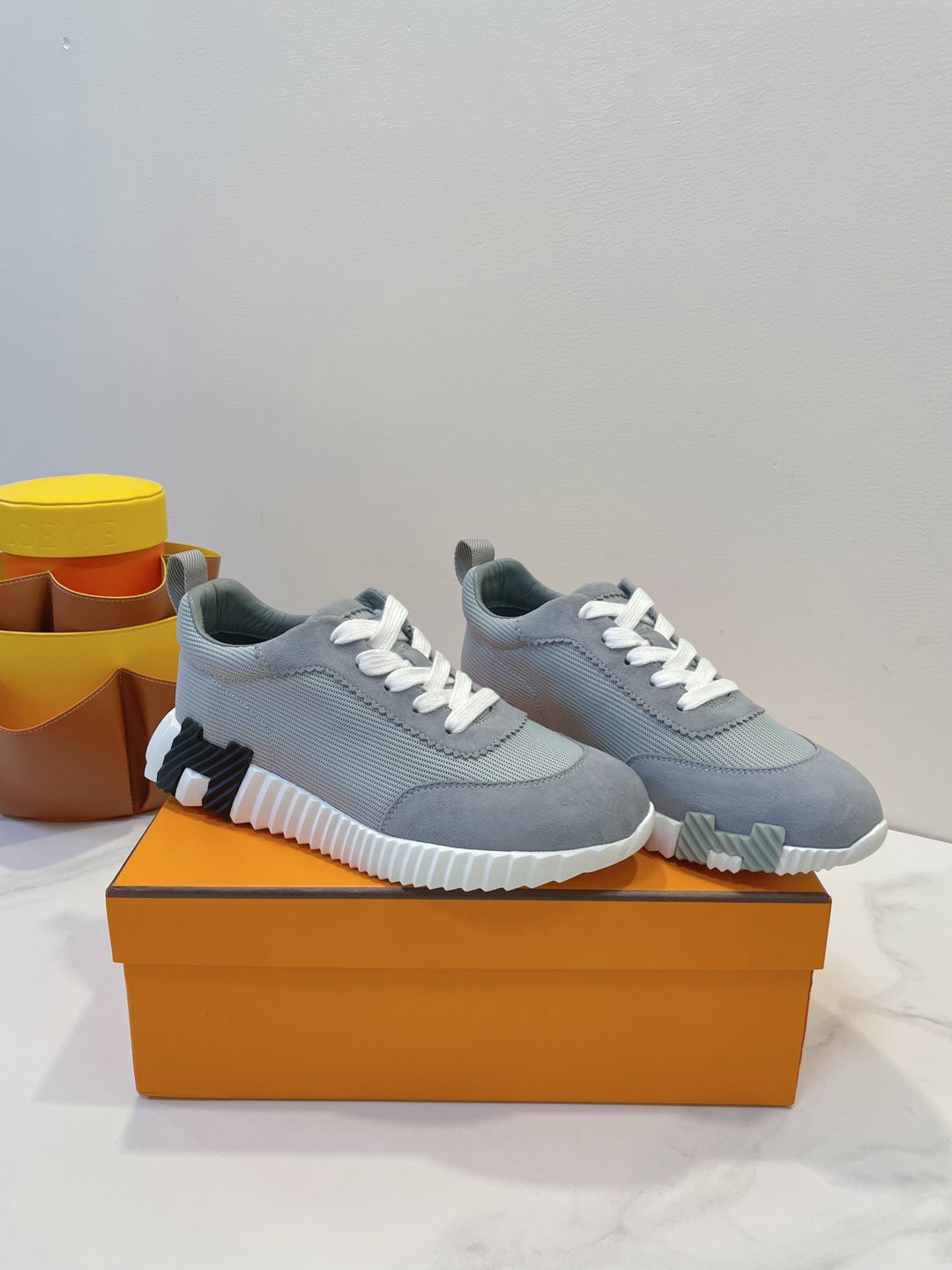 HM  Bouncing sneaker Gray Fabric with Suede 212280