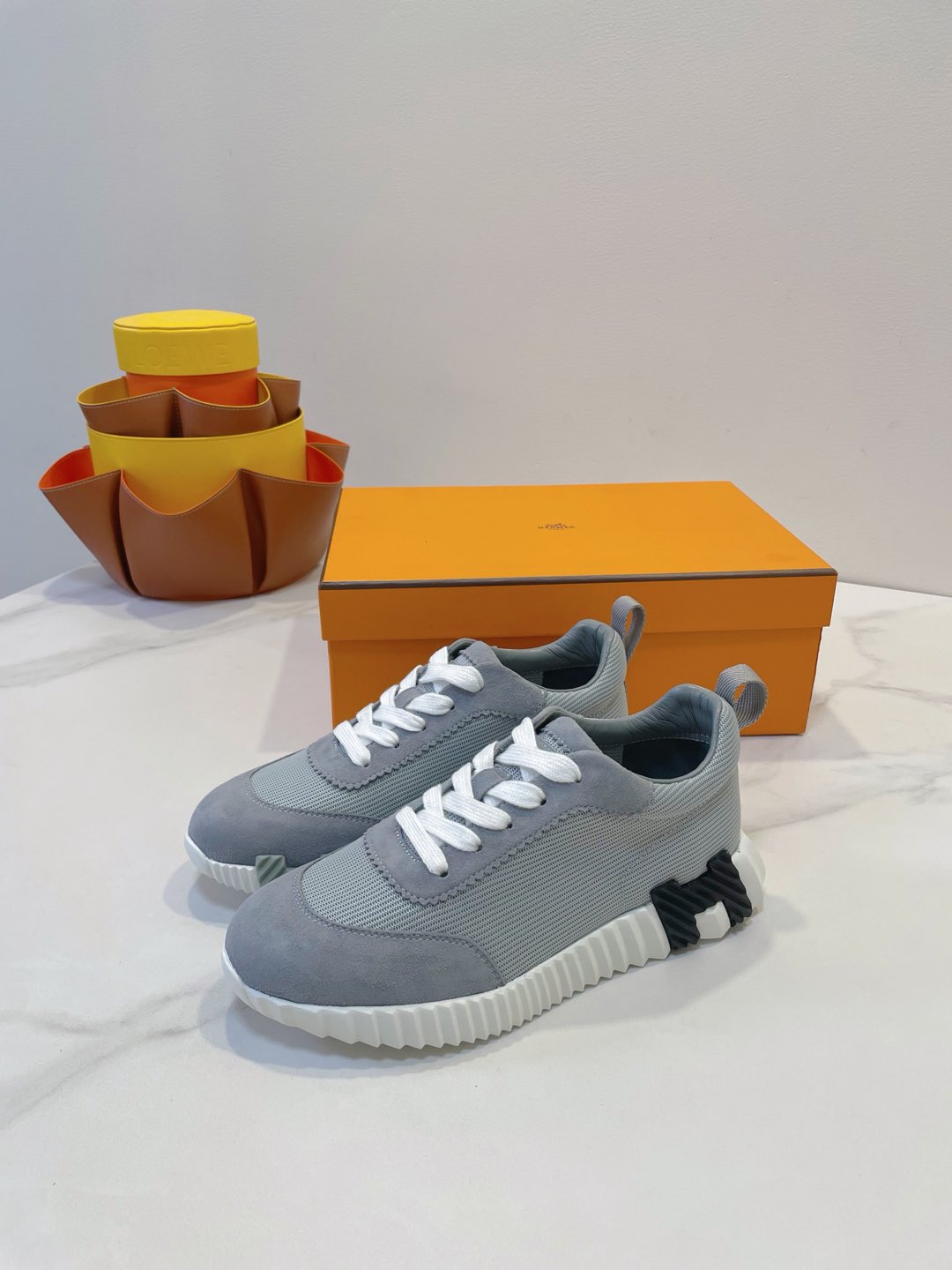 HM  Bouncing sneaker Gray Fabric with Suede 212280