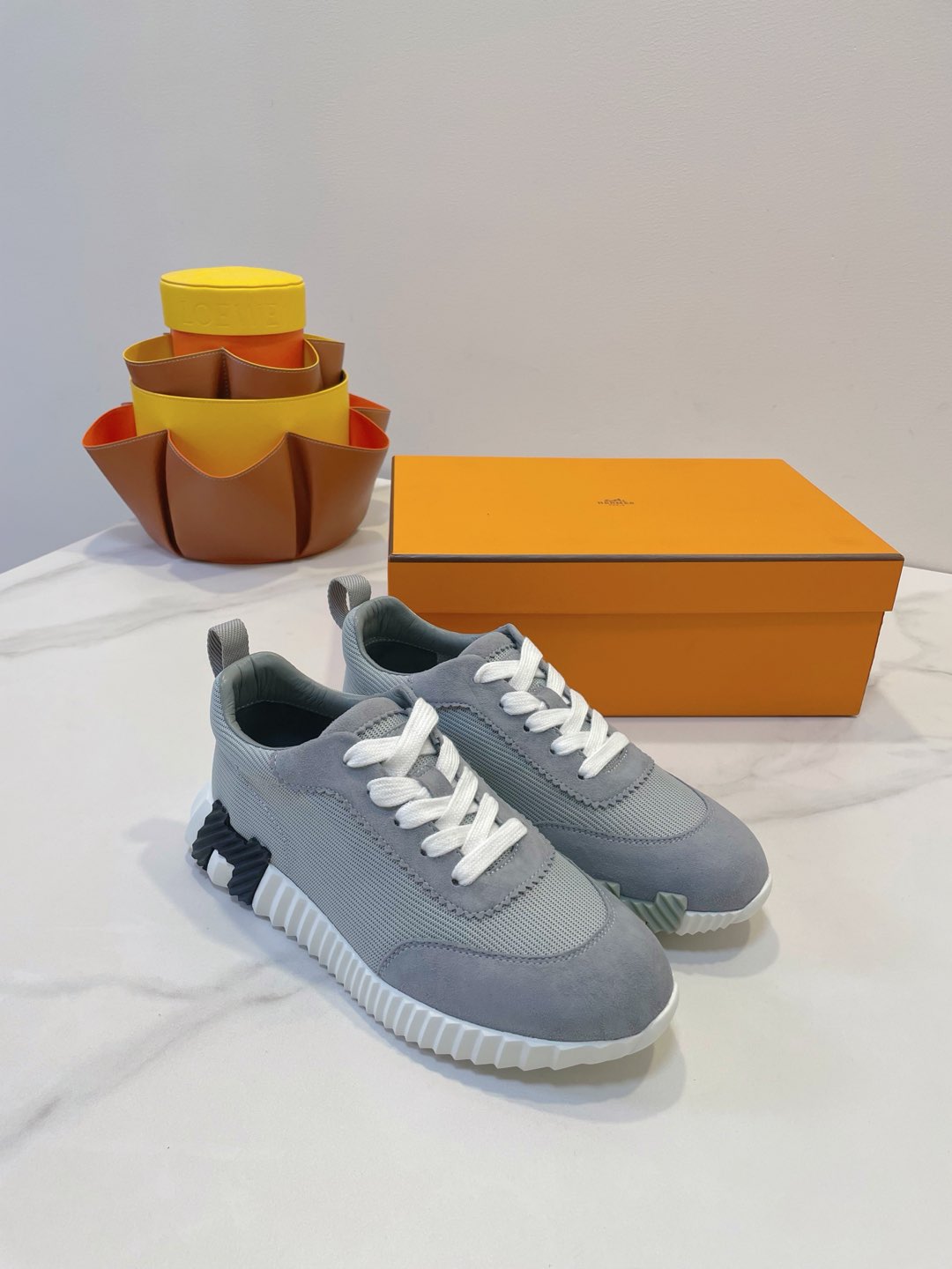 HM  Bouncing sneaker Gray Fabric with Suede 212280