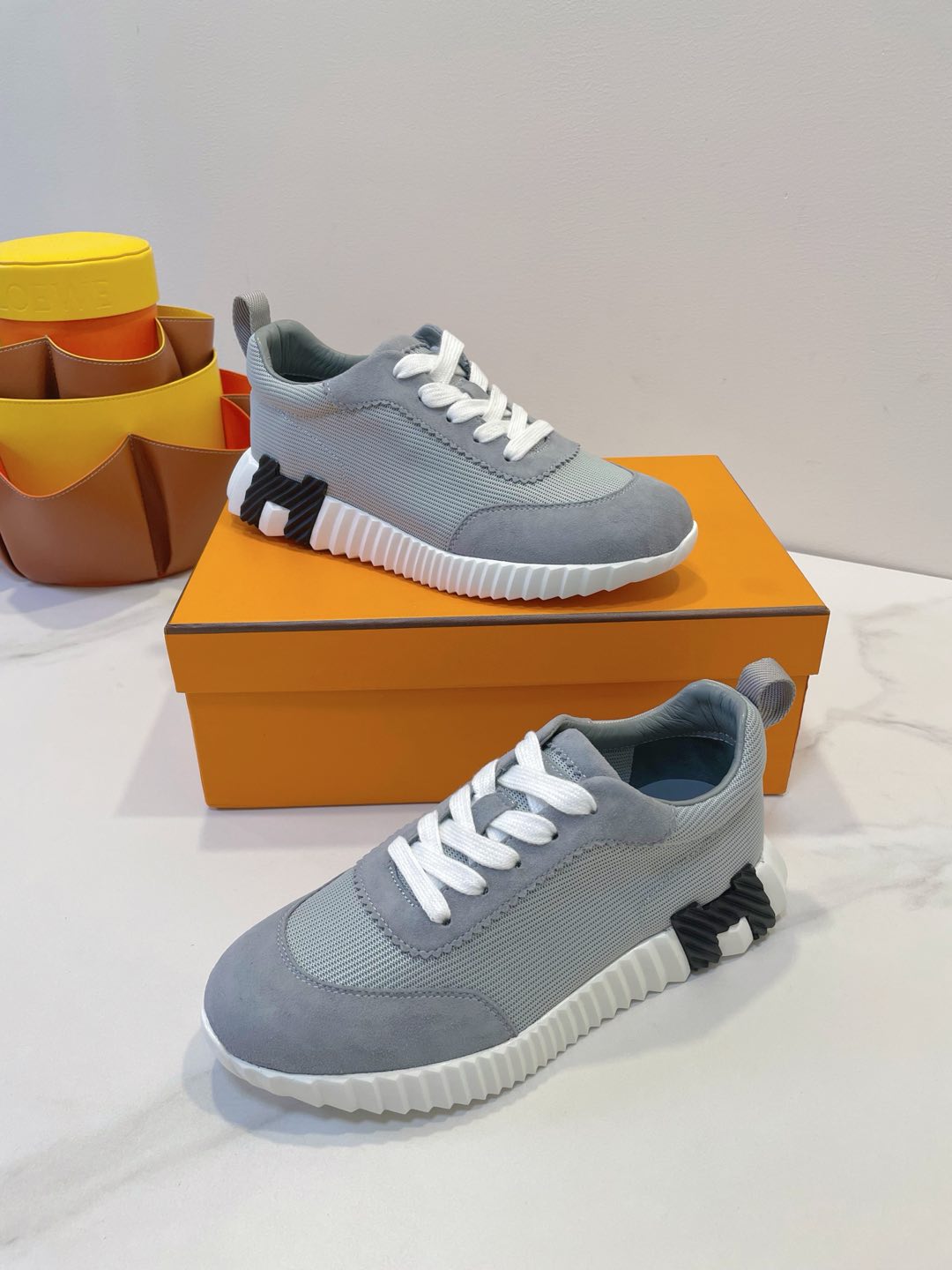 HM  Bouncing sneaker Gray Fabric with Suede 212280