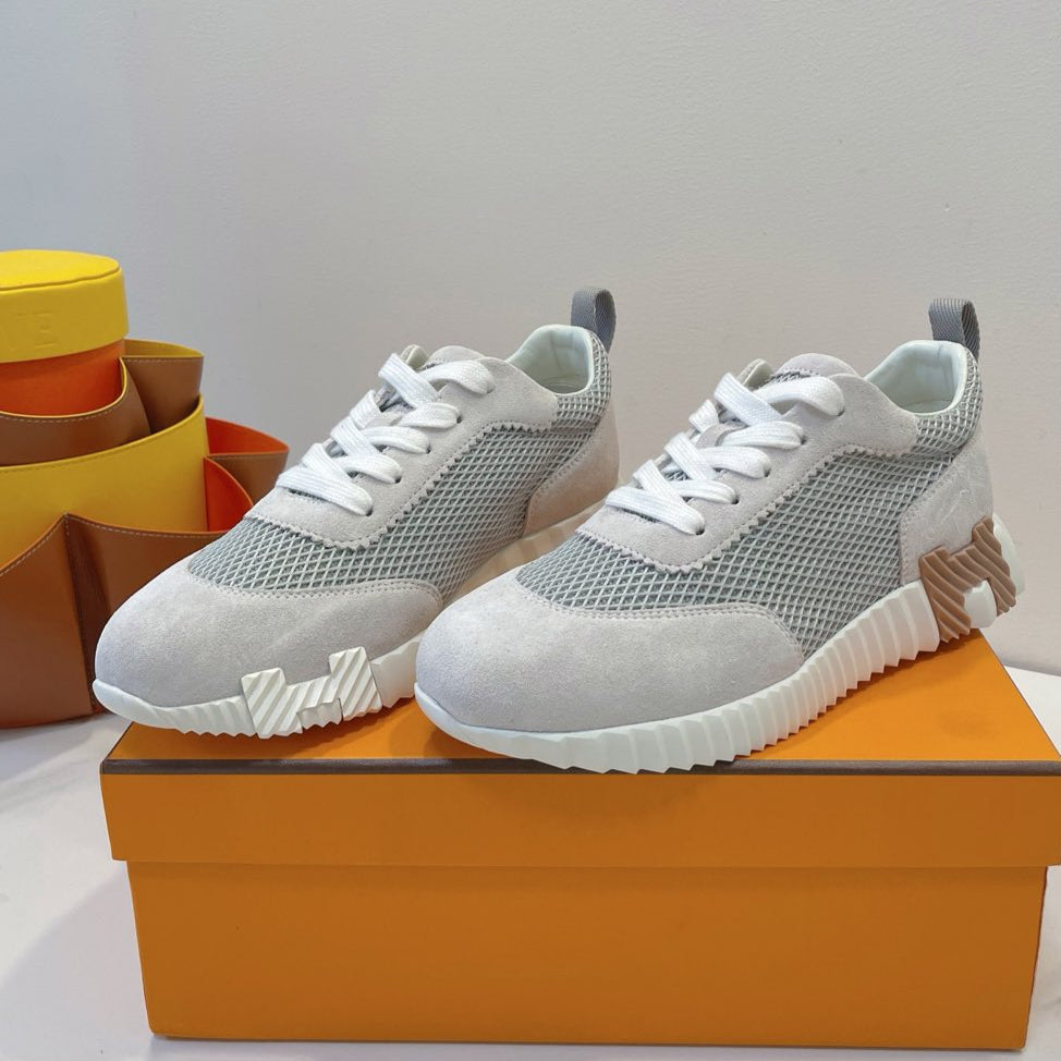 HM  Bouncing sneaker Beige Grey Fabric with Suede 212281