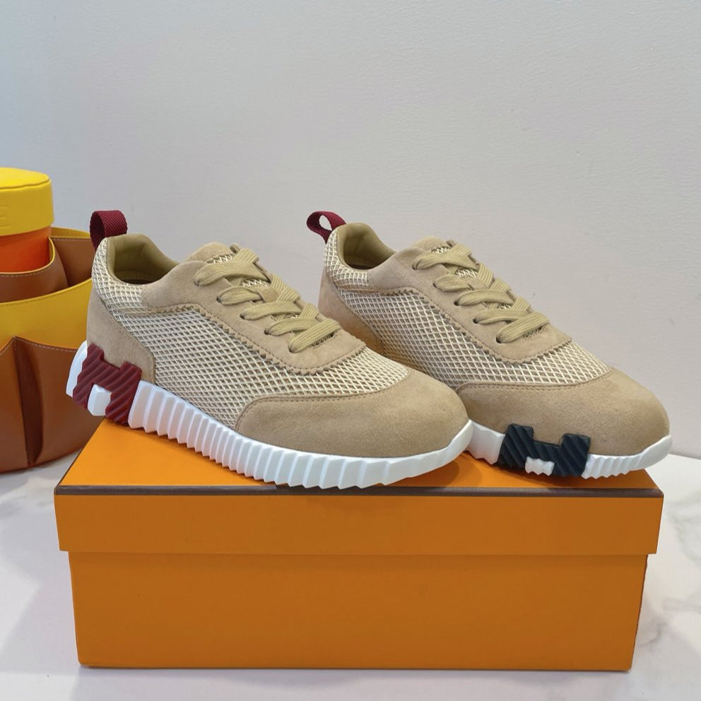 HM  Bouncing sneaker Tortilla Brown Fabric with Suede 212282