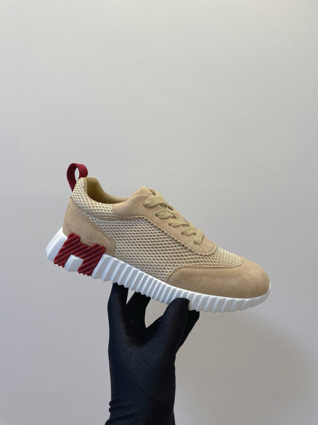 HM  Bouncing sneaker Tortilla Brown Fabric with Suede 212282