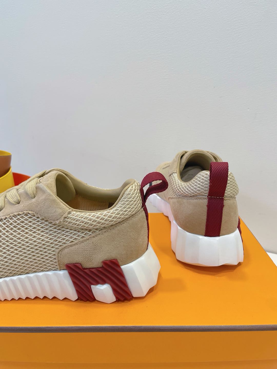 HM  Bouncing sneaker Tortilla Brown Fabric with Suede 212282