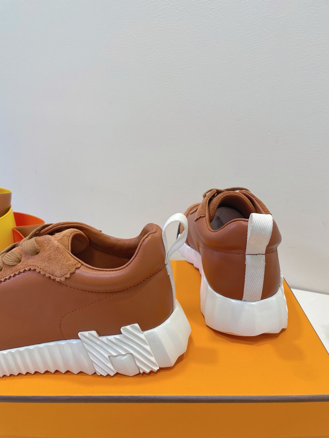 HM  Bouncing sneaker Bronze Brown Calfskin and Suede 212287