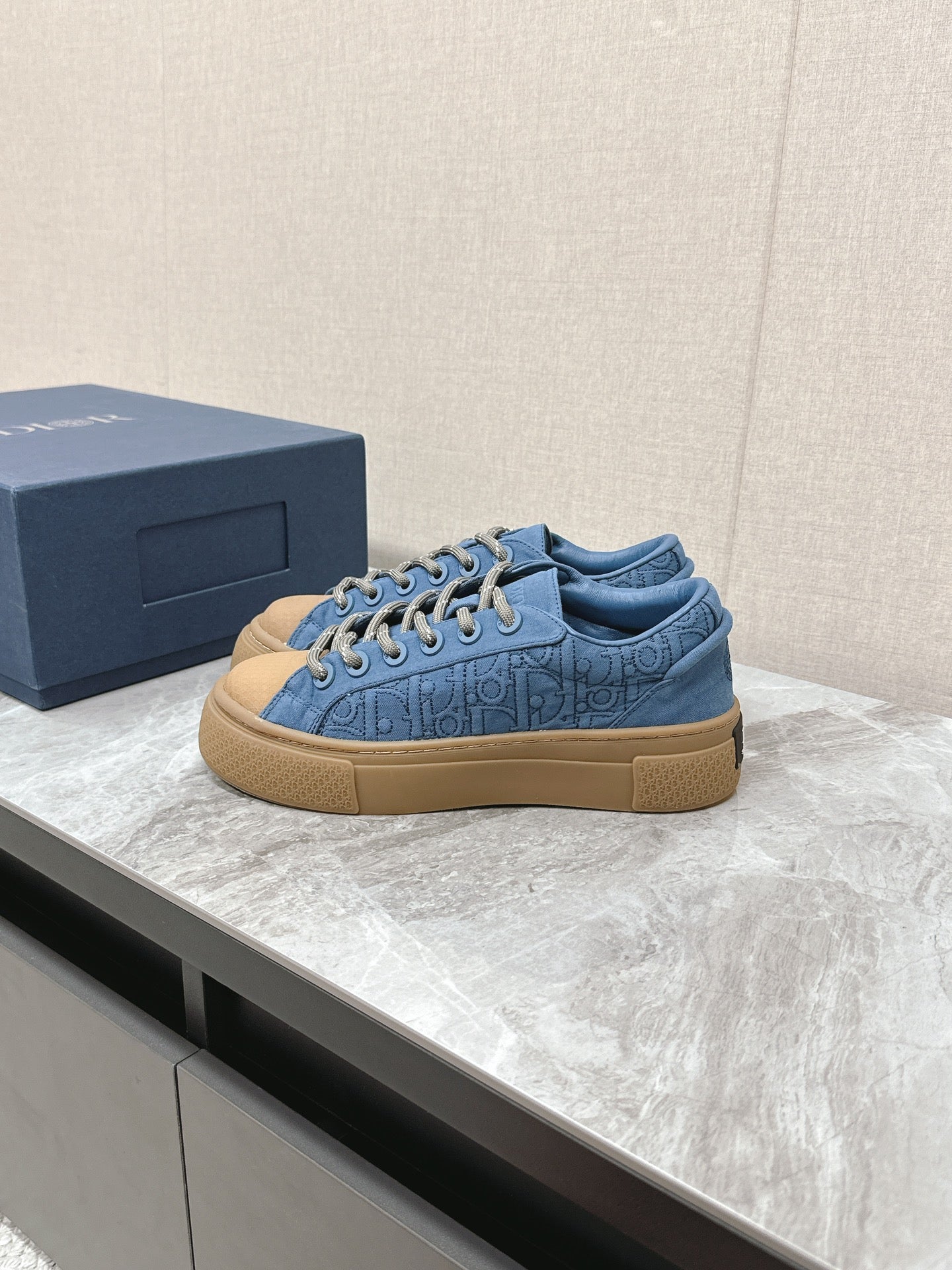 CD And Stone Island B33 Sneaker â€“ Limited And Numbered Edition Blue Canvas