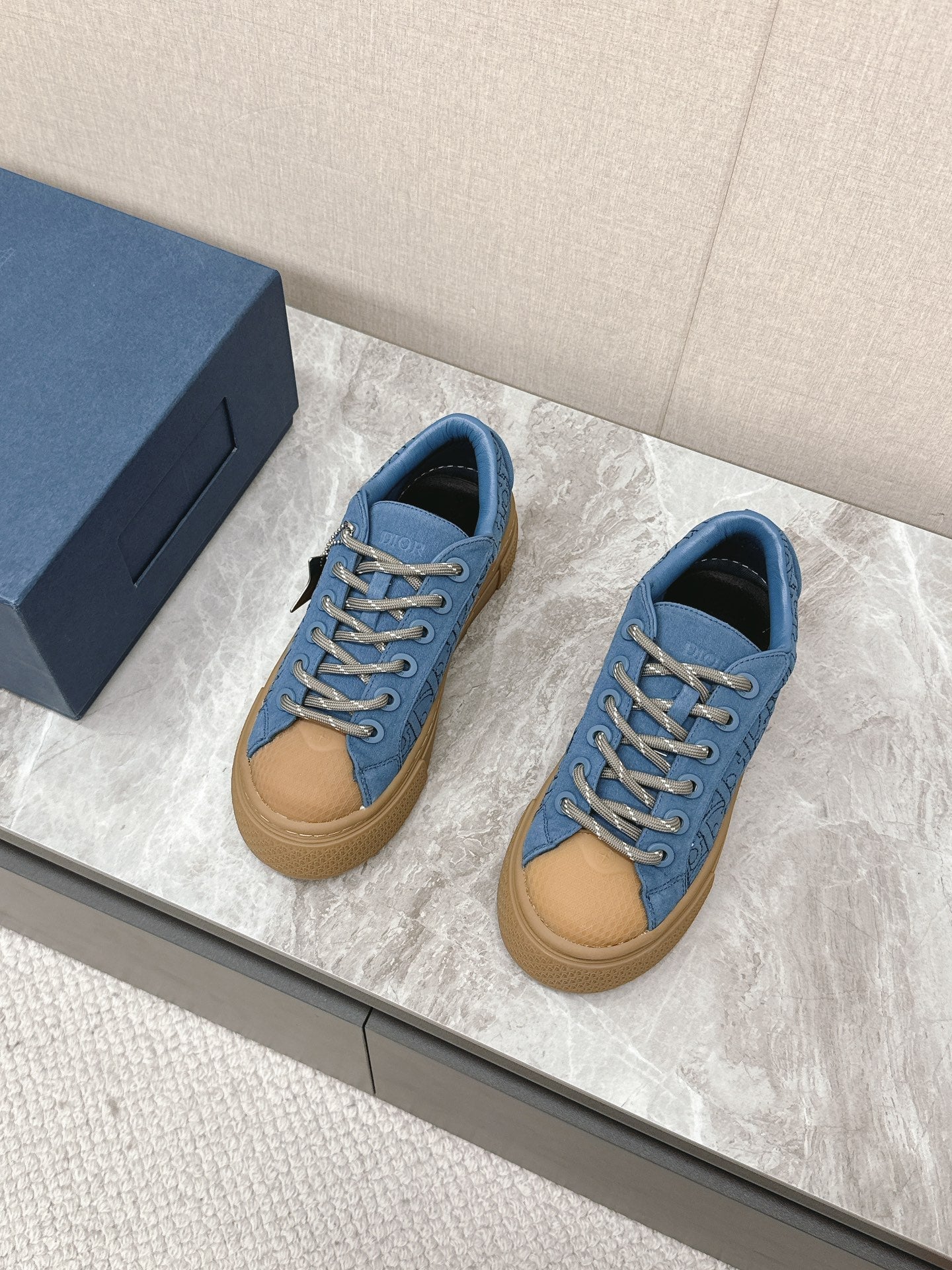 CD And Stone Island B33 Sneaker â€“ Limited And Numbered Edition Blue Canvas