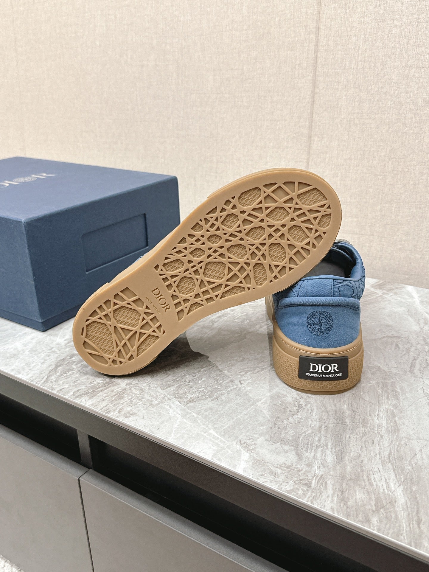 CD And Stone Island B33 Sneaker â€“ Limited And Numbered Edition Blue Canvas