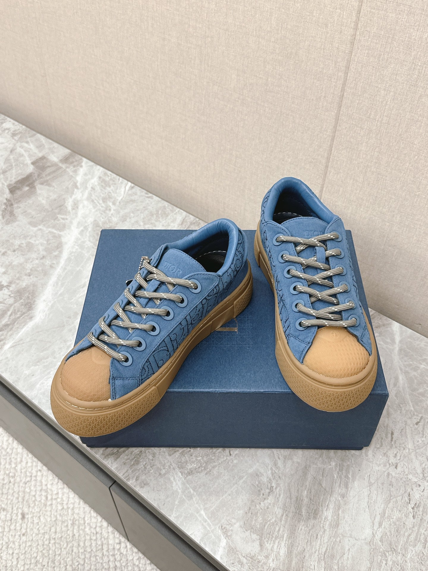 CD And Stone Island B33 Sneaker â€“ Limited And Numbered Edition Blue Canvas