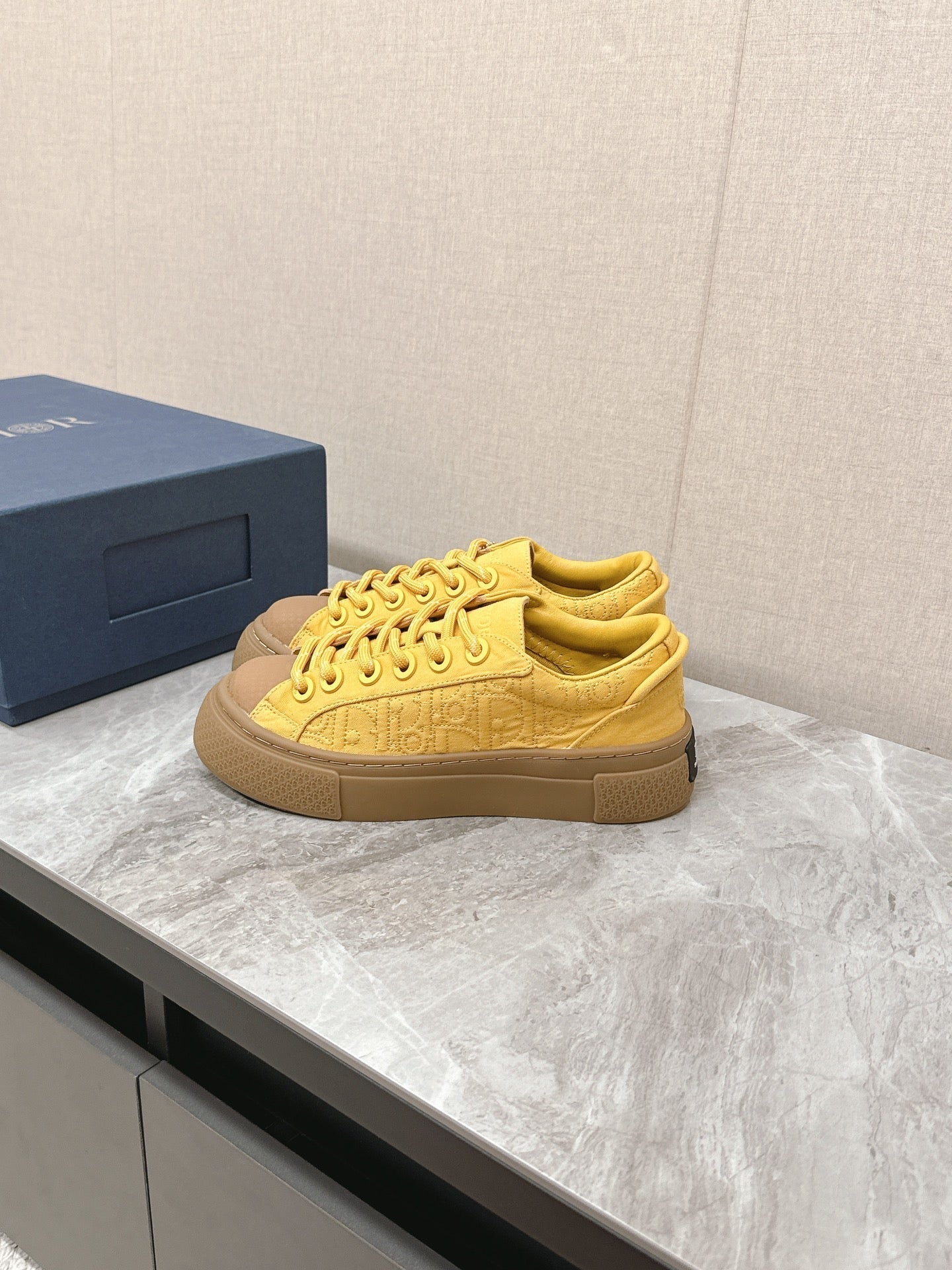 CD And Stone Island B33 Sneaker â€“ Limited And Numbered Edition Yellow Canvas
