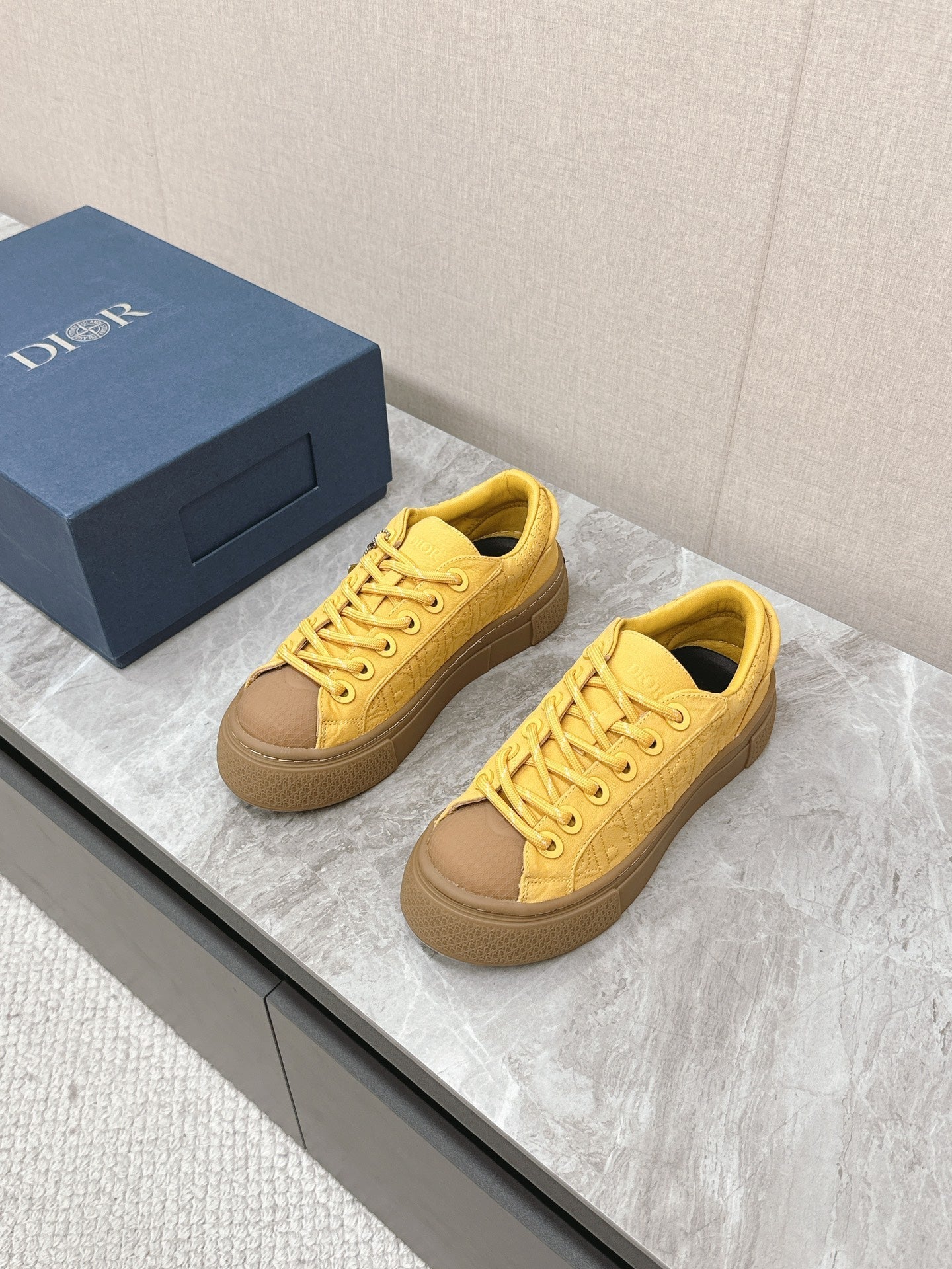 CD And Stone Island B33 Sneaker â€“ Limited And Numbered Edition Yellow Canvas