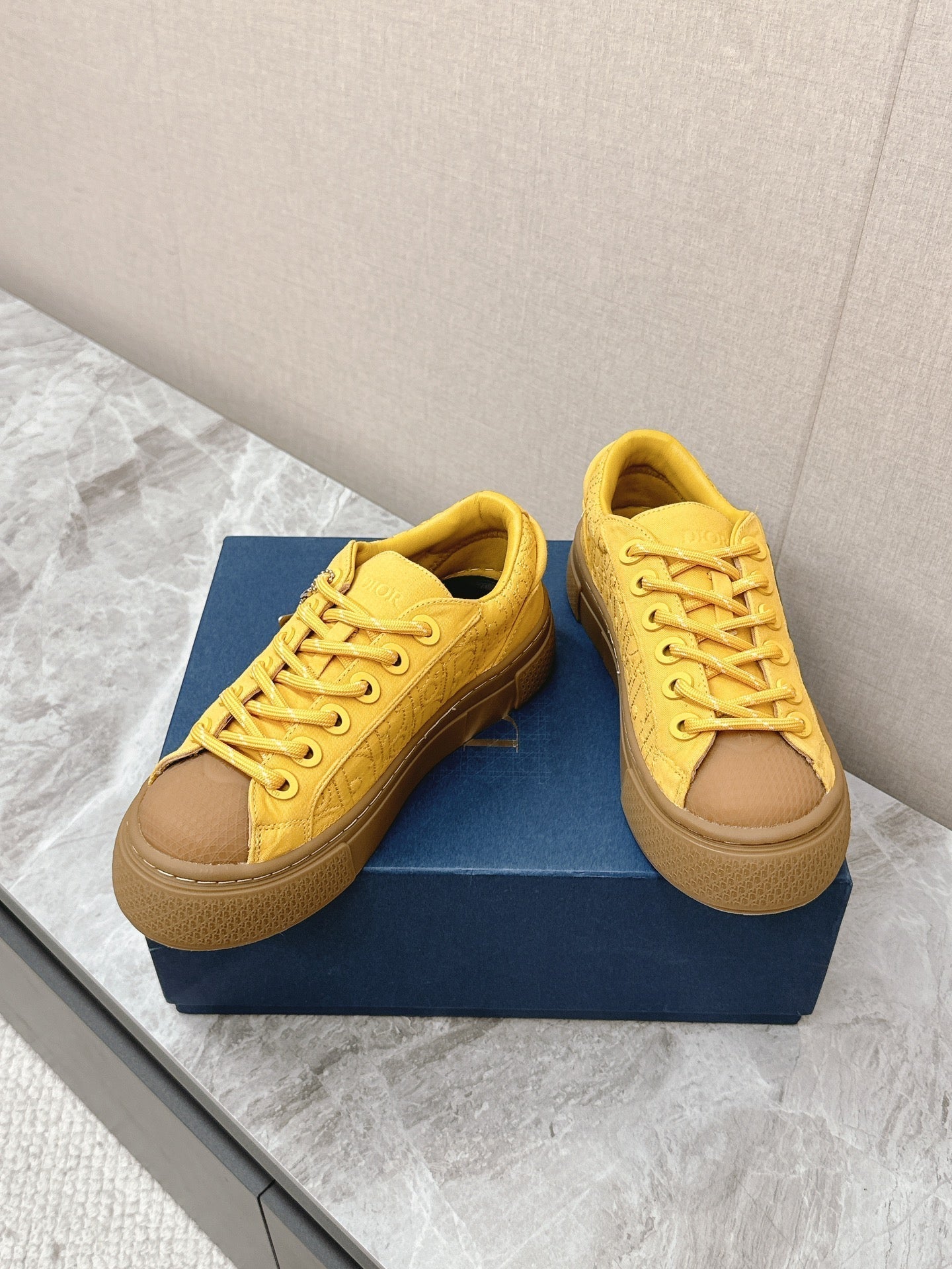 CD And Stone Island B33 Sneaker â€“ Limited And Numbered Edition Yellow Canvas