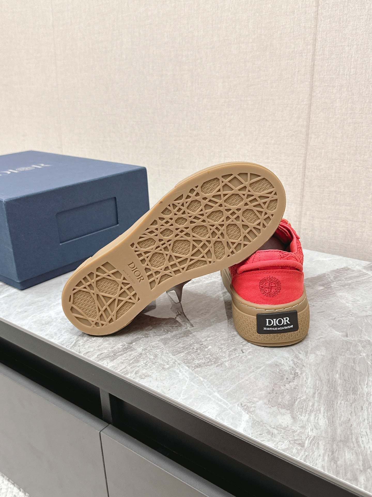 CD And Stone Island B33 Sneaker â€“ Limited And Numbered Edition Coral Red Canvas