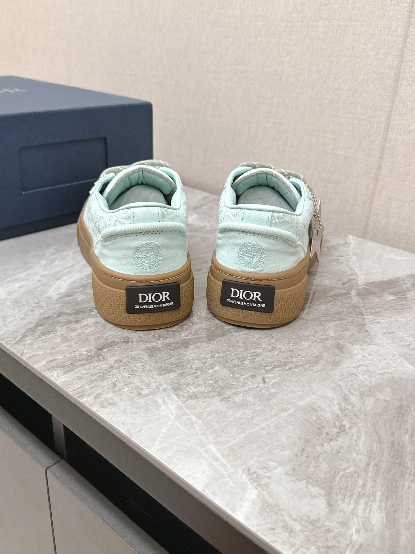CD And Stone Island B33 Sneaker â€“ Limited And Numbered Edition Light Jade Green Canvas