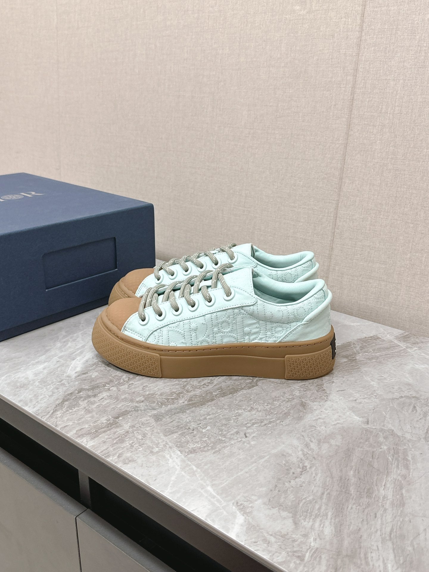 CD And Stone Island B33 Sneaker â€“ Limited And Numbered Edition Light Jade Green Canvas