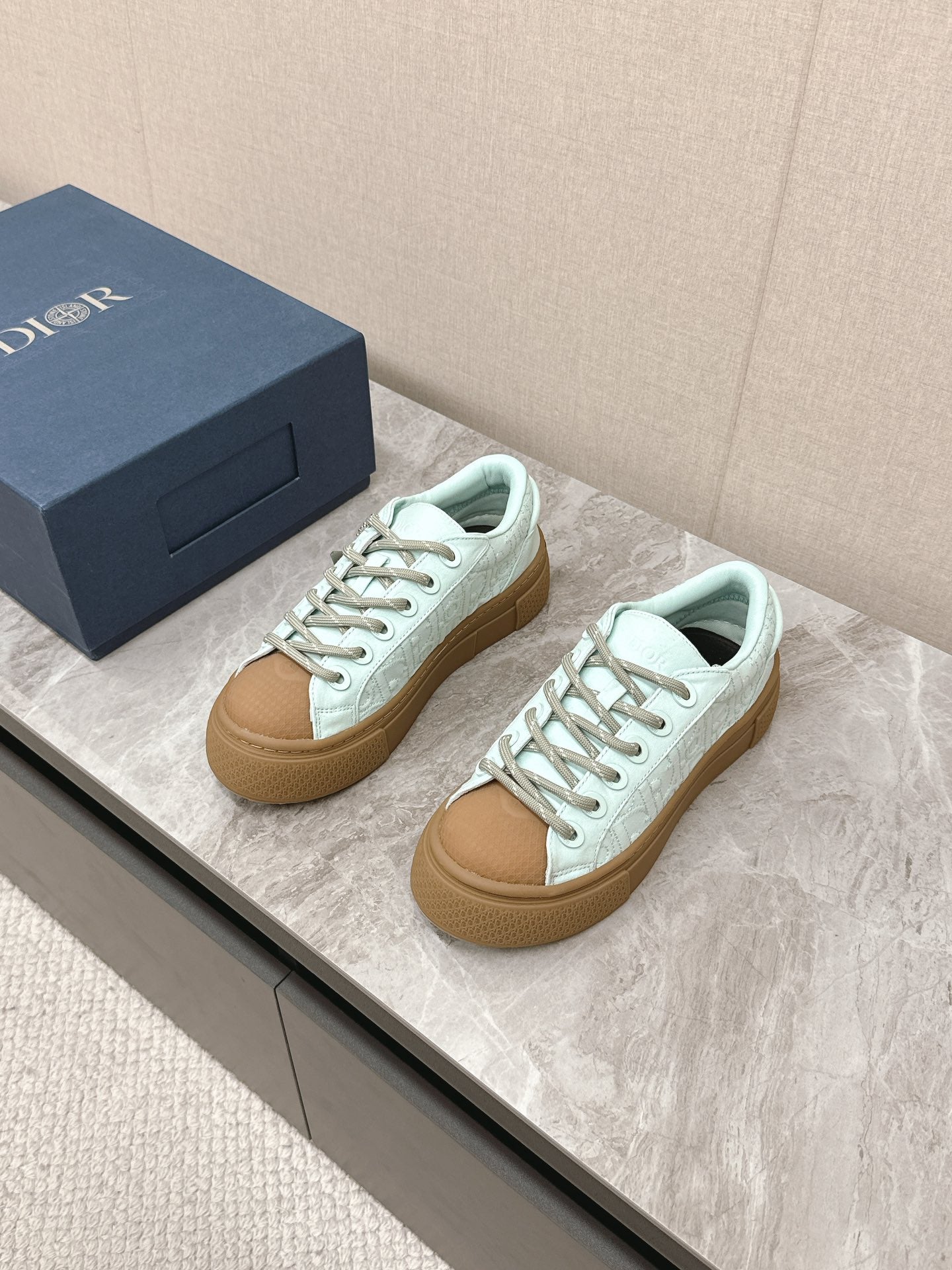 CD And Stone Island B33 Sneaker â€“ Limited And Numbered Edition Light Jade Green Canvas