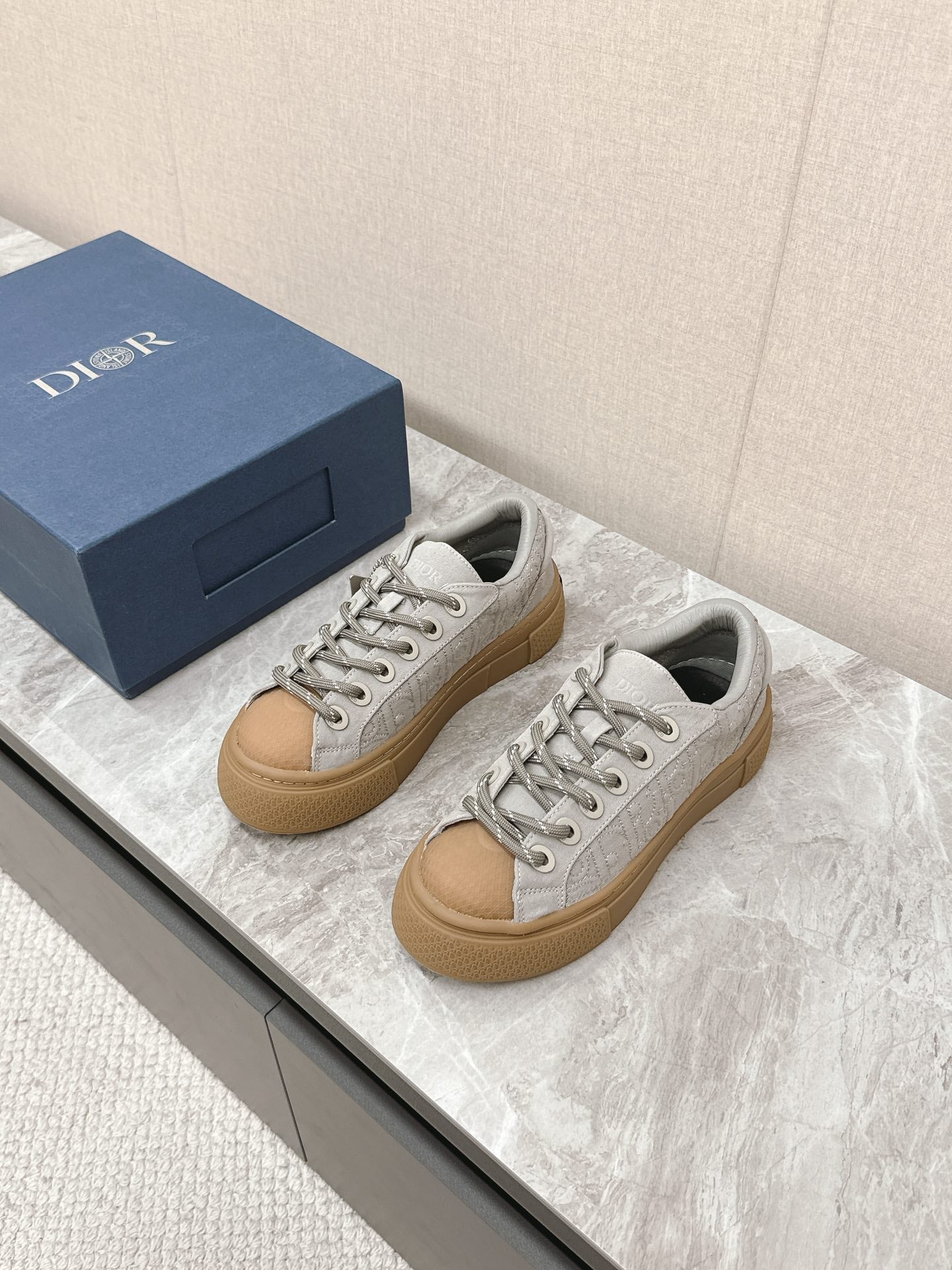 CD And Stone Island B33 Sneaker â€“ Limited And Numbered Edition Grey Canvas