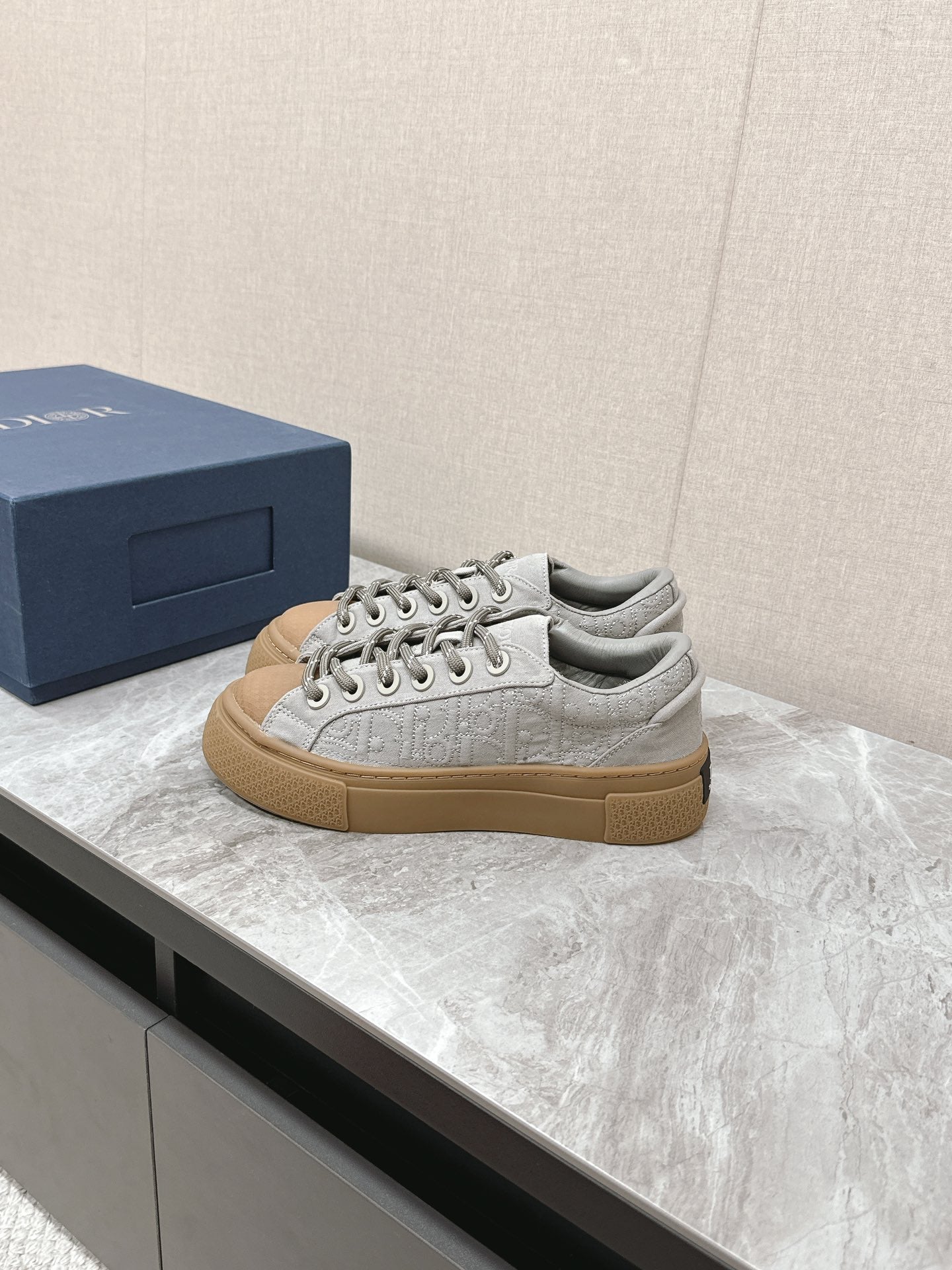 CD And Stone Island B33 Sneaker â€“ Limited And Numbered Edition Grey Canvas