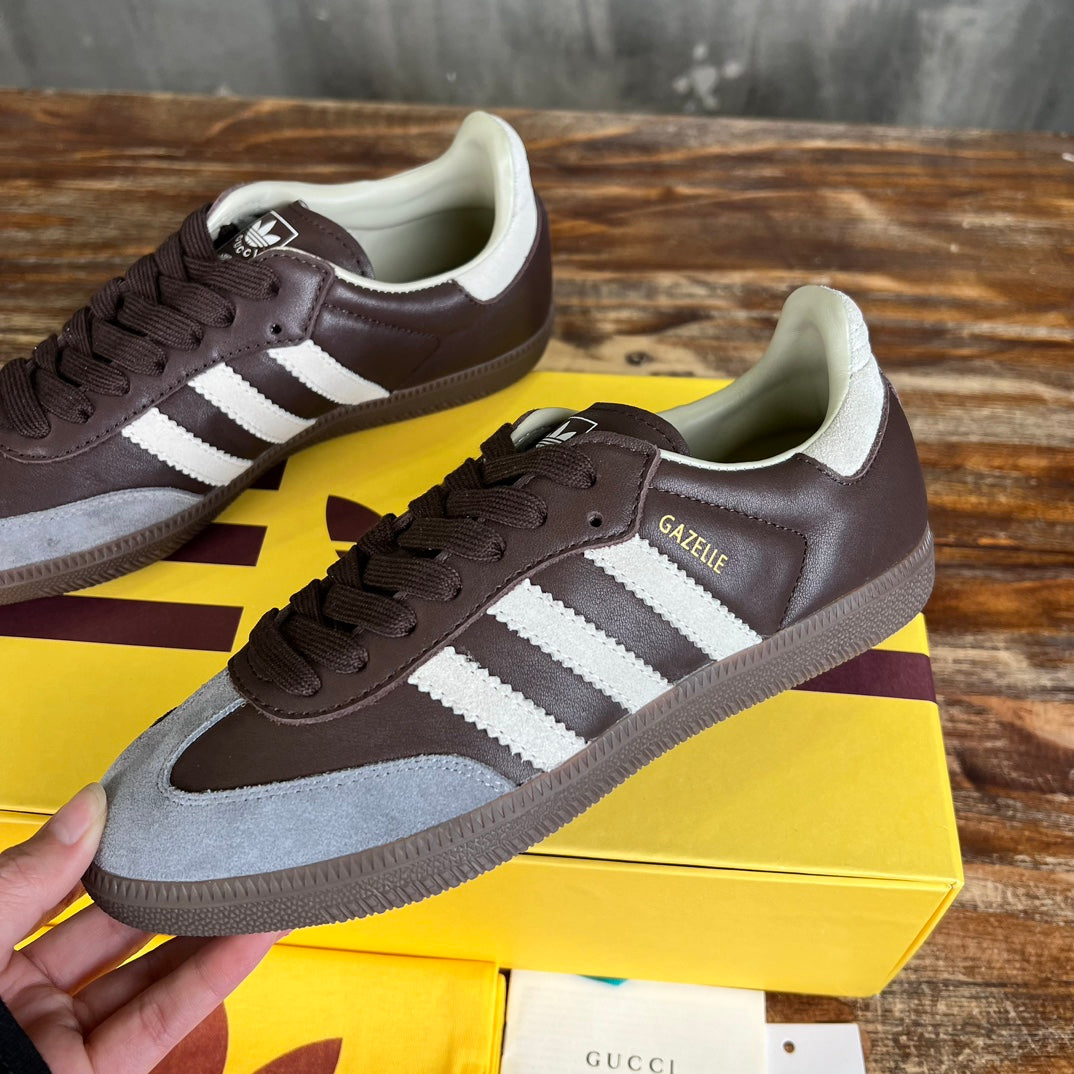 GG x Adidas Men's Sneaker Brown Cowhide Suede 553236