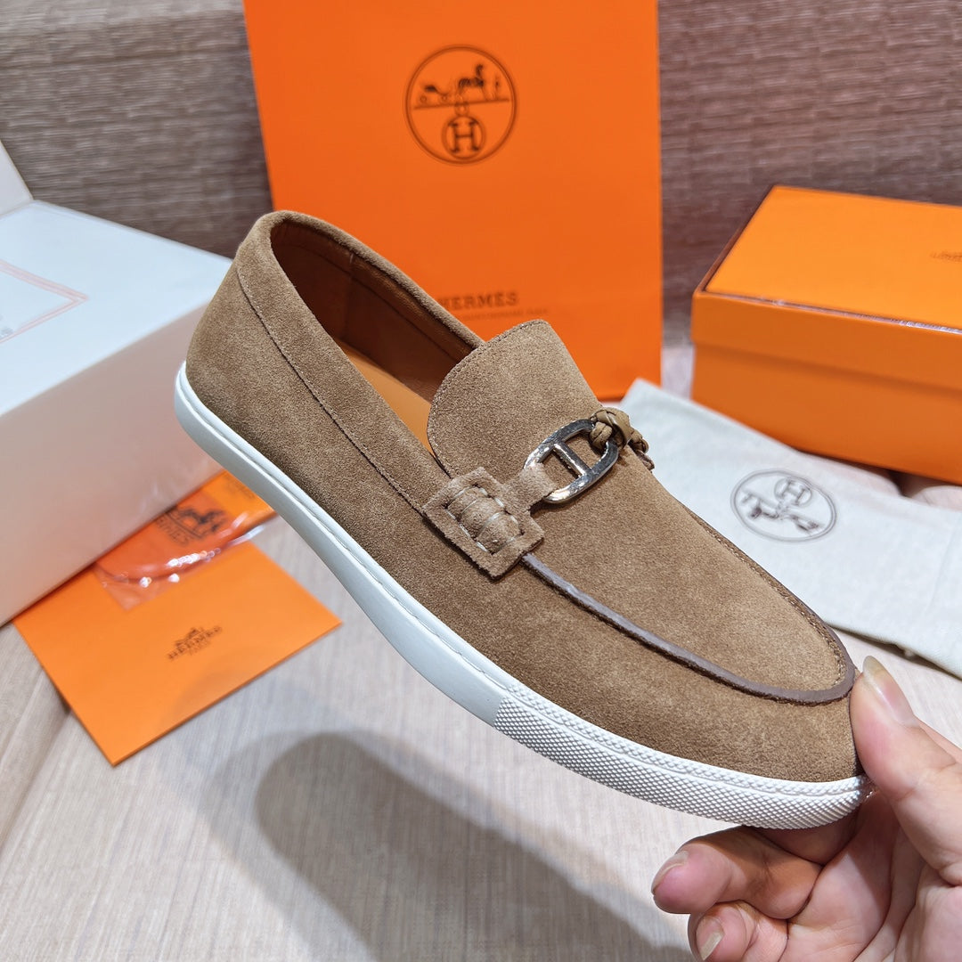 HM Men's Ignacio Loafer Dark Brown Suede 713055