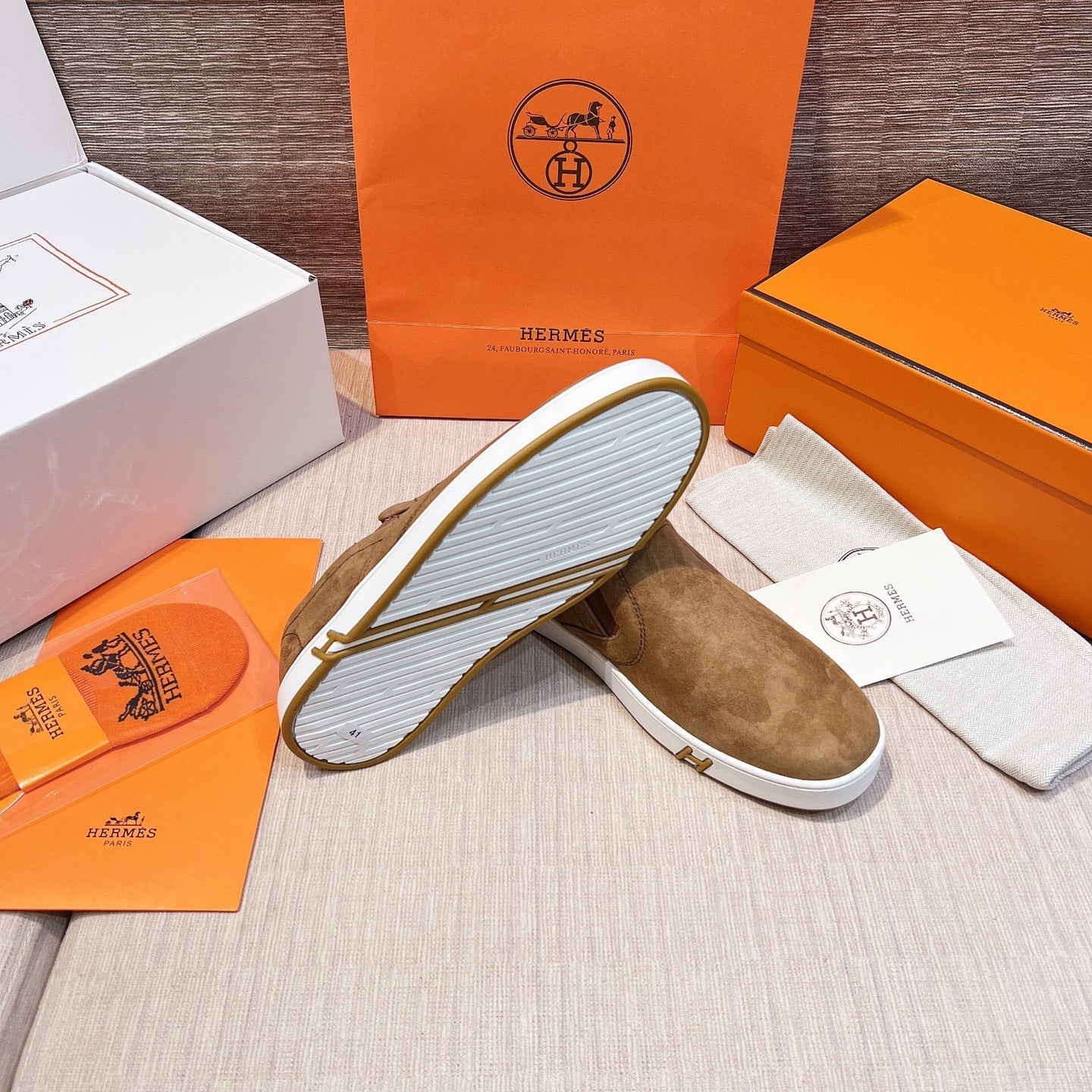 HM Men's 25 Lucky Slip-on Brown Suede 713098