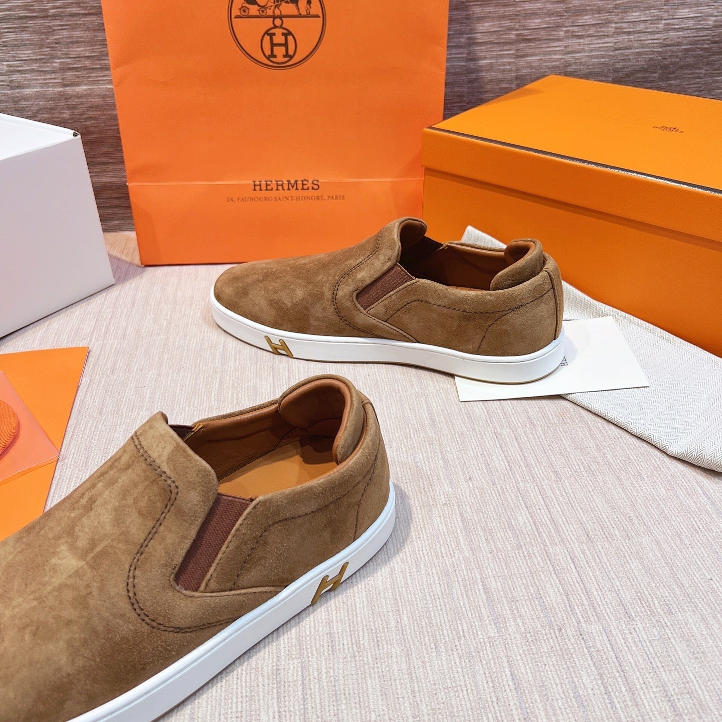 HM Men's 25 Lucky Slip-on Brown Suede 713098