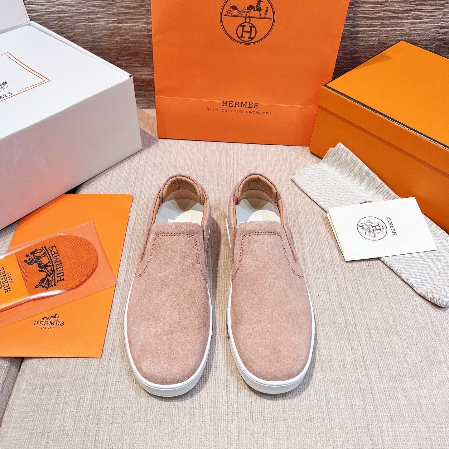 HM Men's 25 Lucky Slip-on Pink Suede 713100