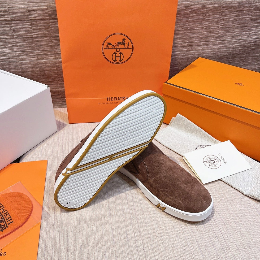 HM Men's 25 Lucky Slip-on Brown Suede 713103