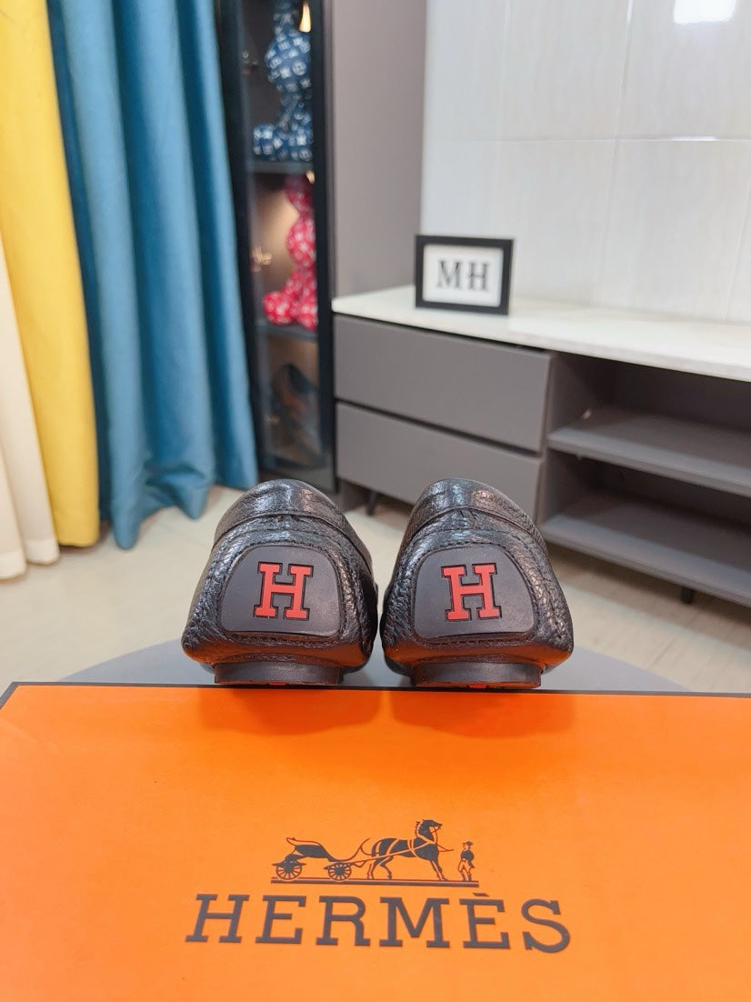 HM Men's Loafer Black Cowhide 263156