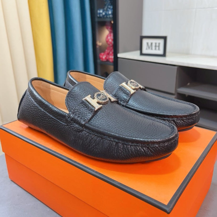 HM Men's Loafer Black Cowhide 263156