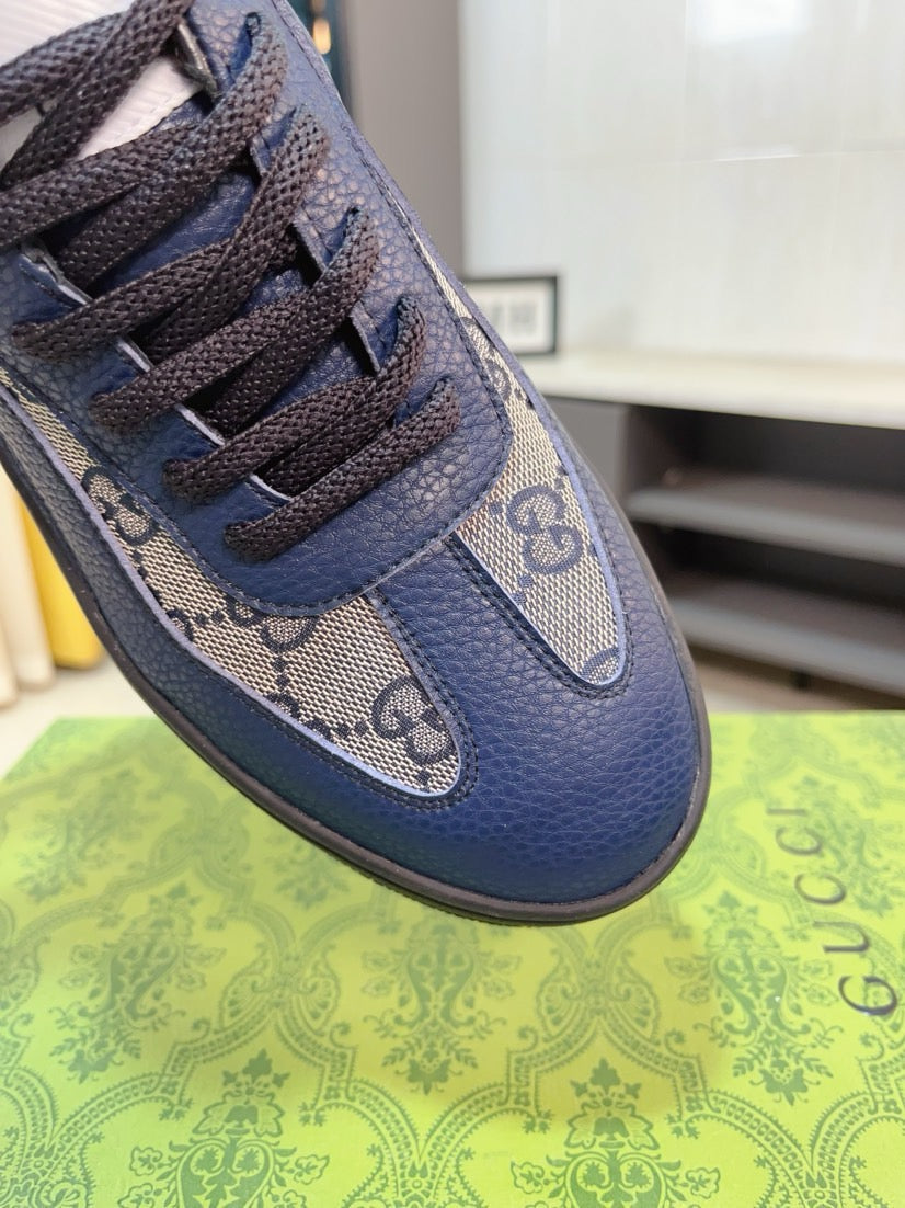 GG Men's Platform Sneaker Blue Cowhide 523418