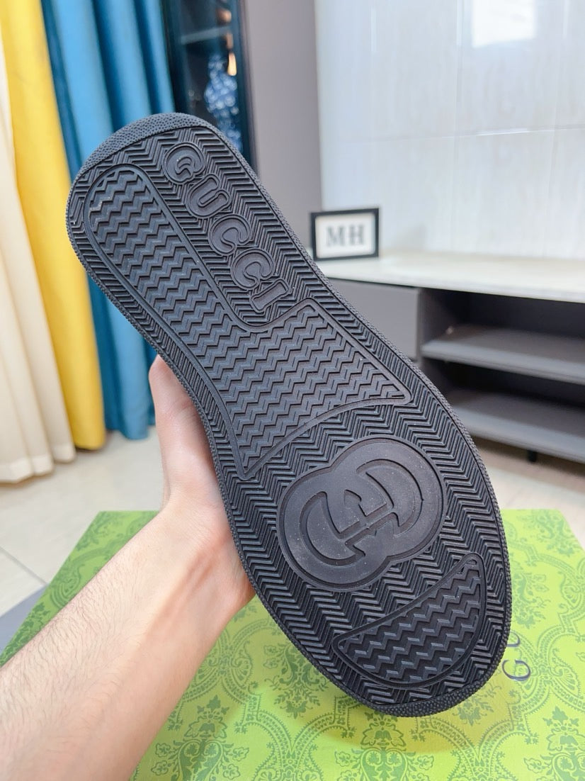 GG Men's Platform Sneaker Blue Cowhide 523418