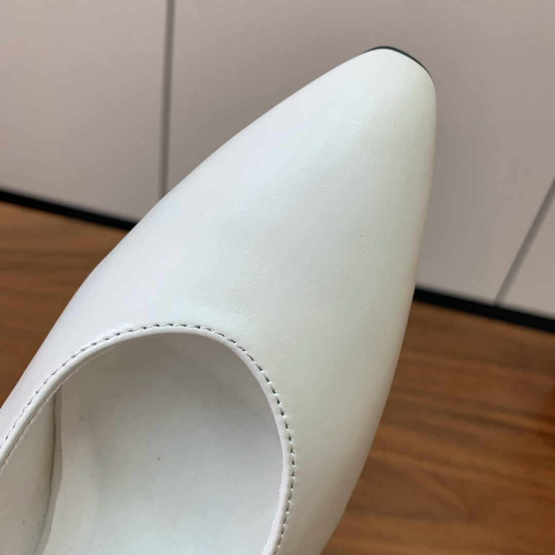 LP Rebecca Slingbacks 50mm In White Cowhide 984364