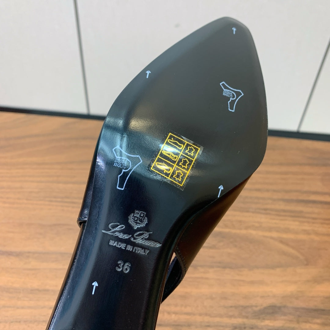 LP Rebecca Slingbacks 50mm In Black Cowhide 984365