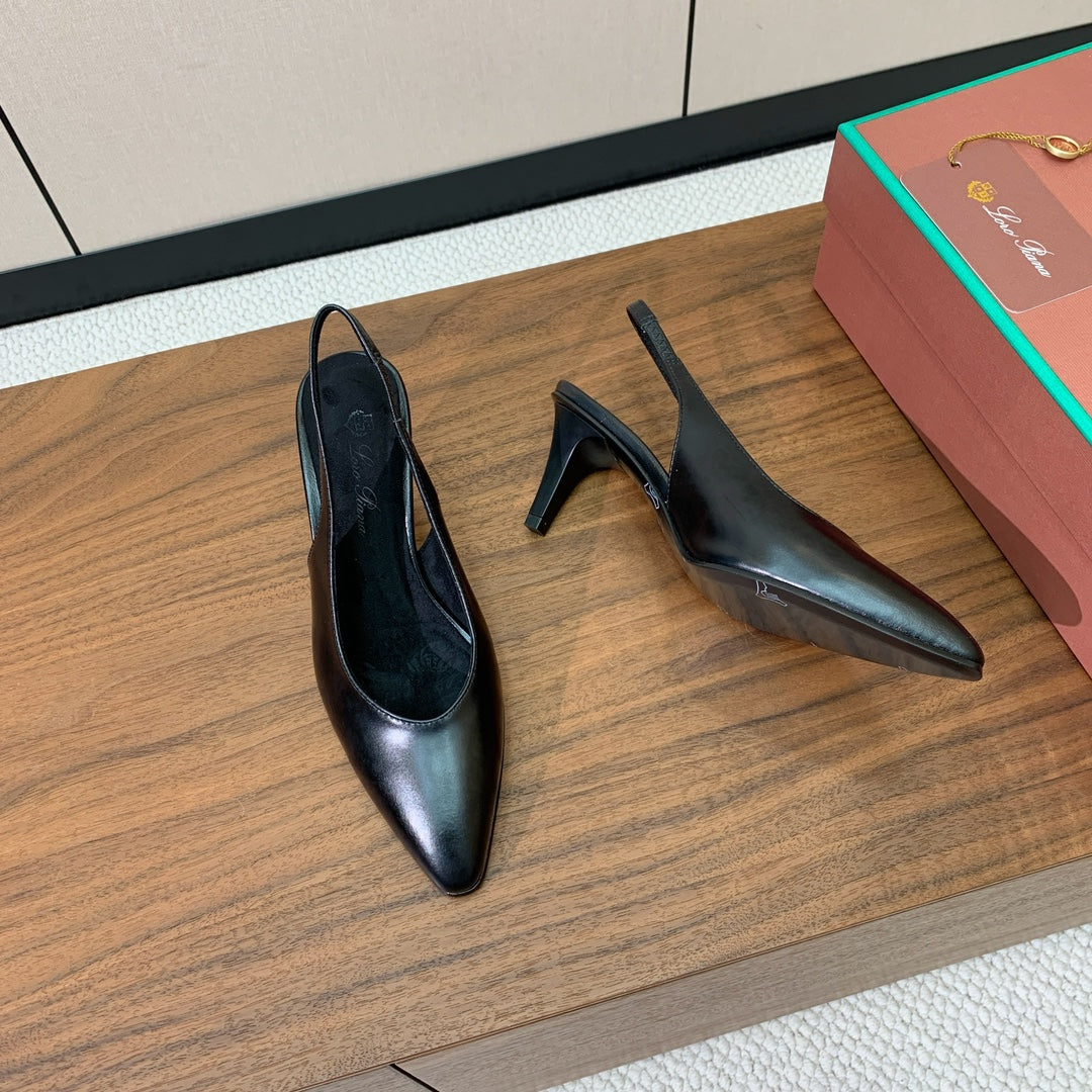 LP Rebecca Slingbacks 50mm In Black Cowhide 984365