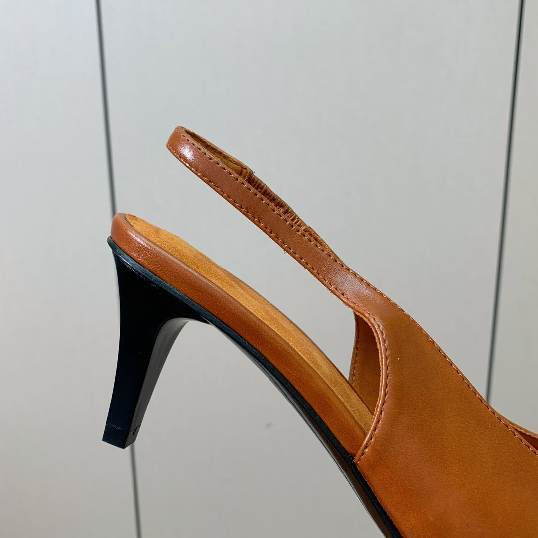 LP Rebecca Slingbacks 50mm In Caramel Cowhide  984366