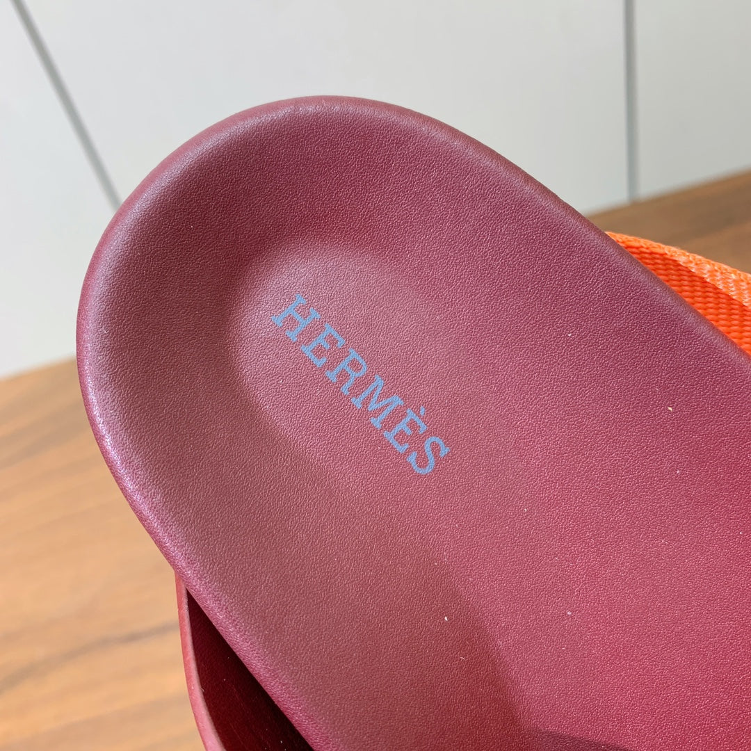 HM Kazimir Sandal Burgundy Orange Frabic Calfskin 294006