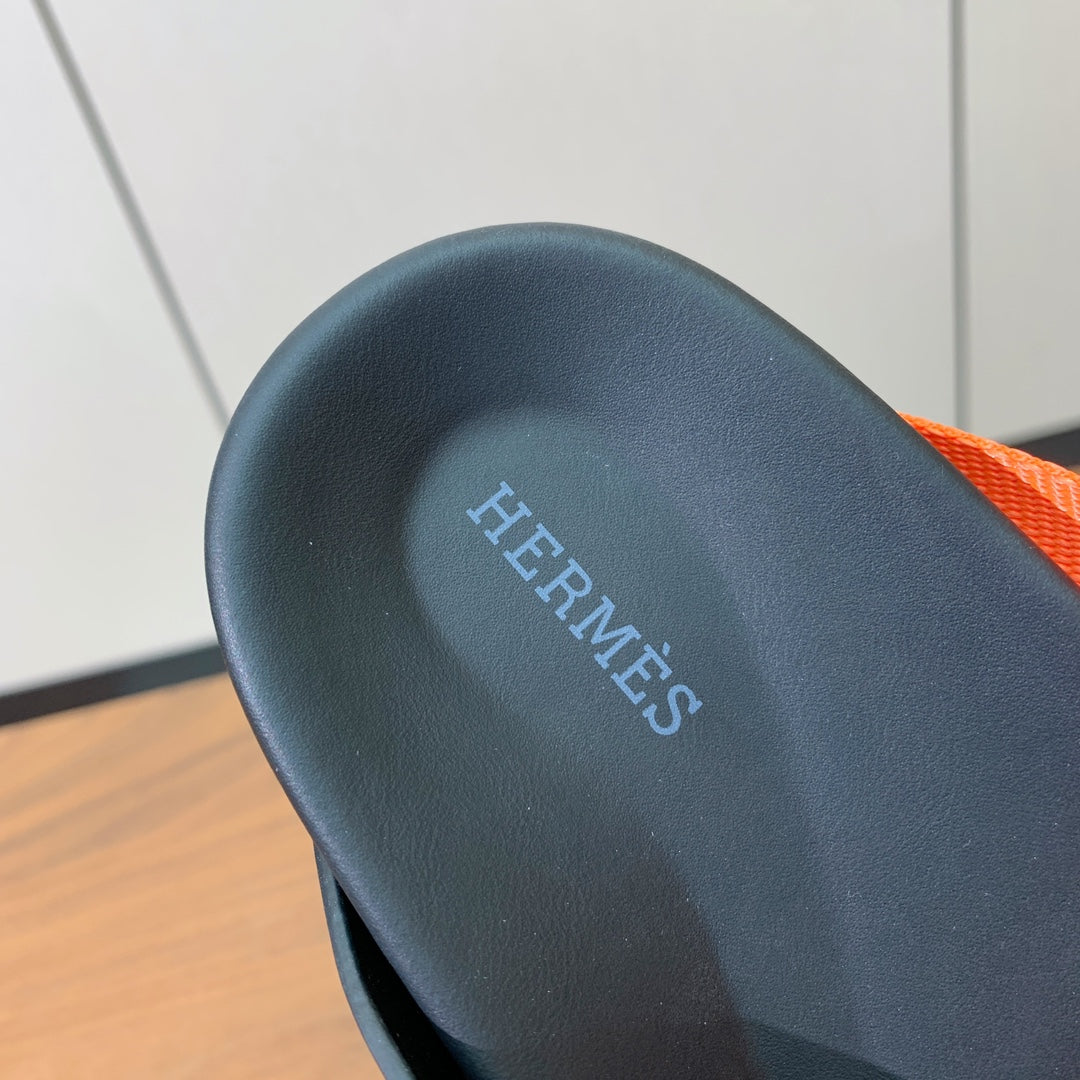 HM Kazimir Sandal Black Orange  Frabic Calfskin 294012